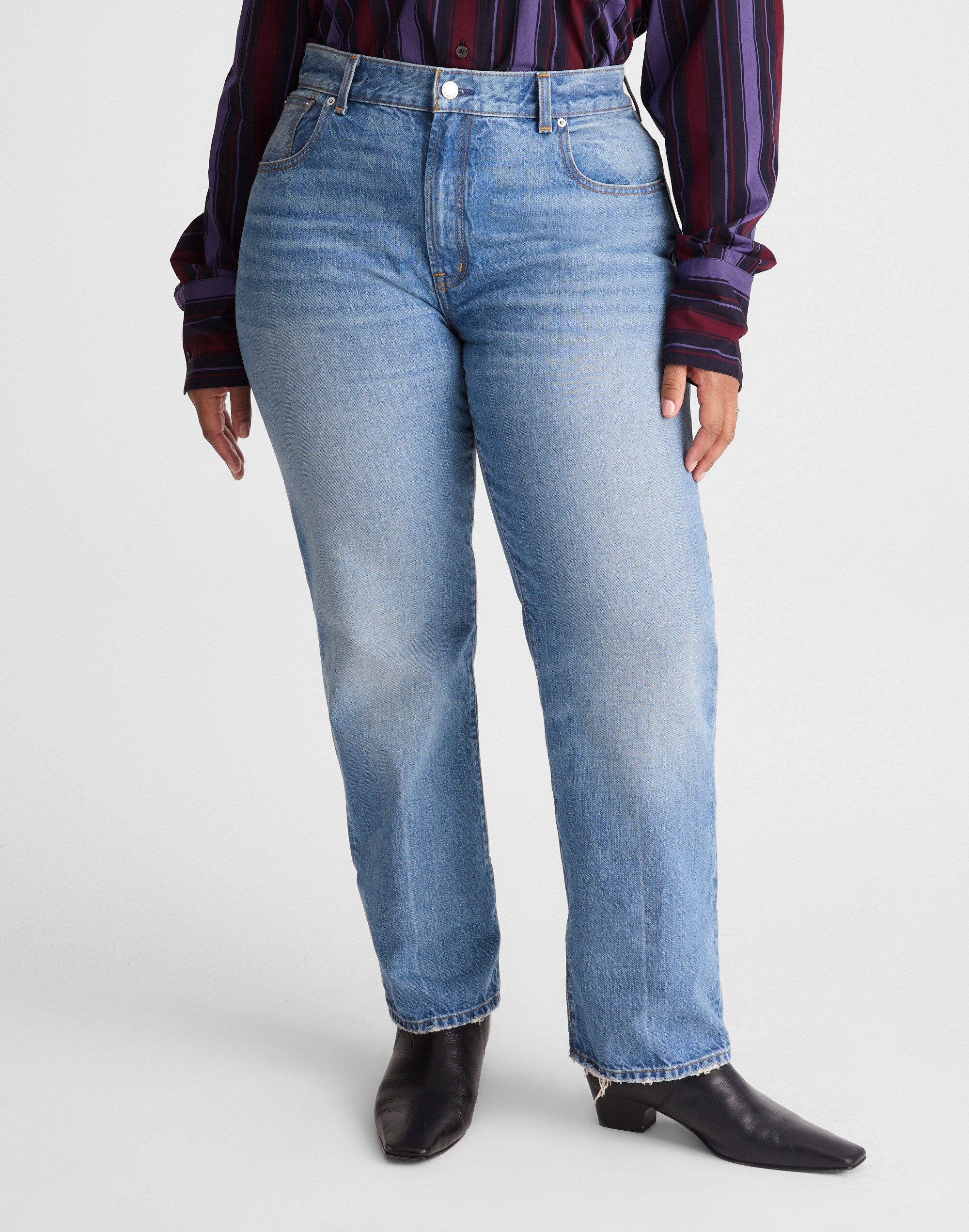 Alexa Chung for Madewell Plus Franny Straight Jean Oakwick Wash