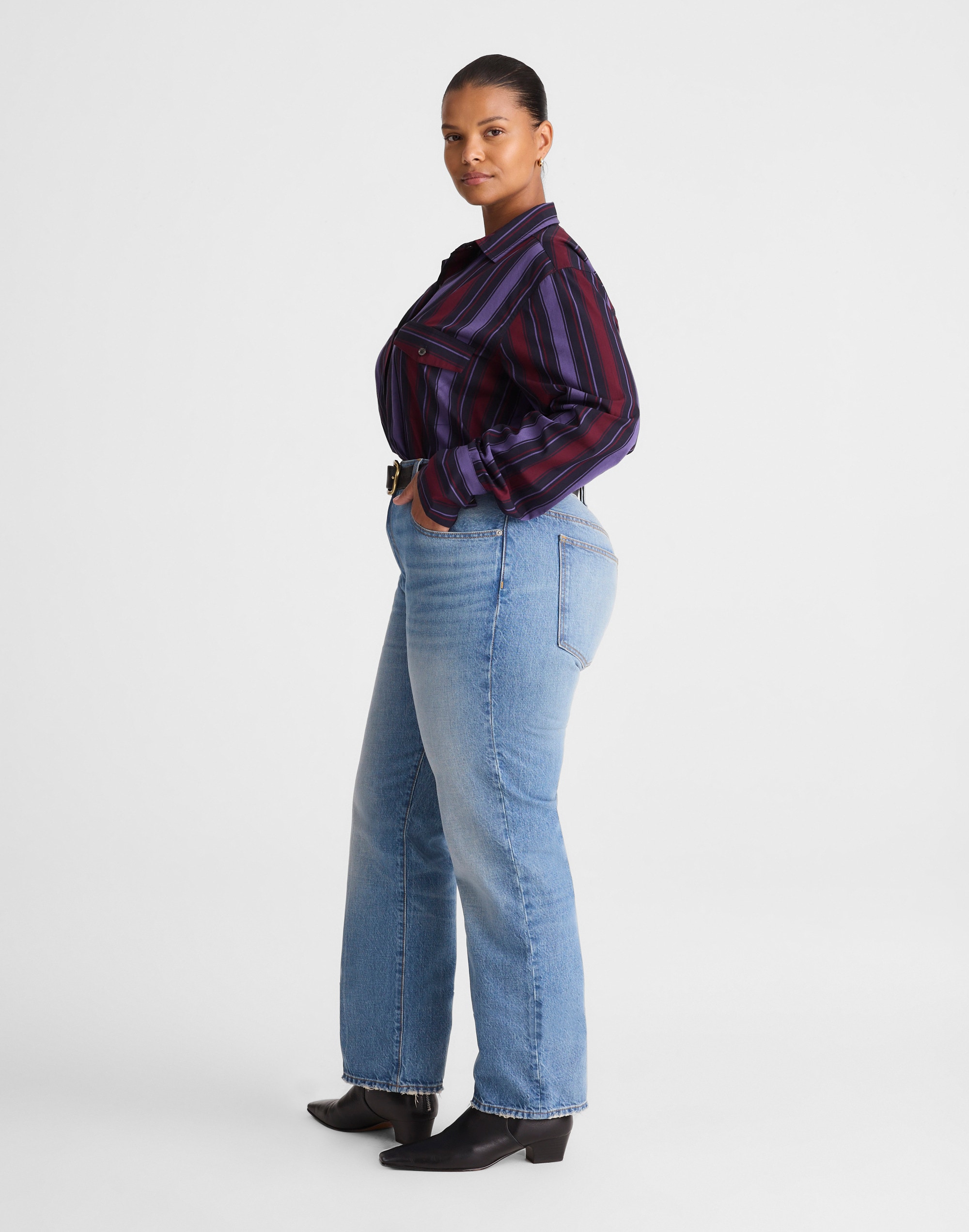 Alexa Chung for Madewell Plus Franny Straight Jean Oakwick Wash