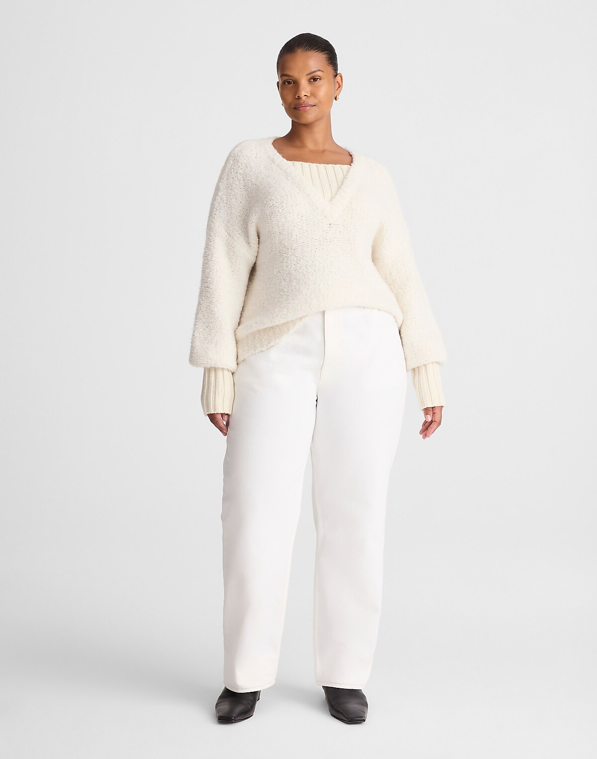 Alexa Chung for Madewell Plus Slim Boyfriend Jean in Tile White