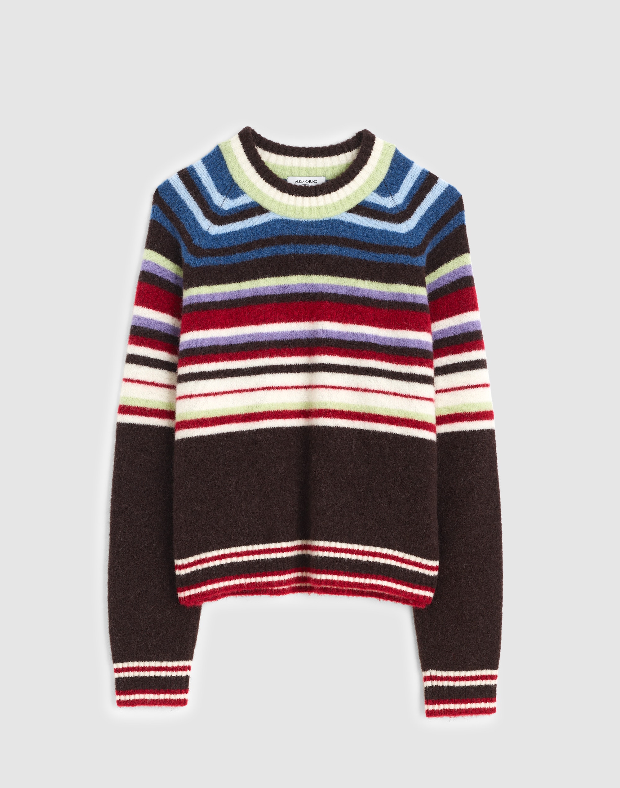 Alexa Chung for Madewell Millie Striped Sweater in Cloudsoft
