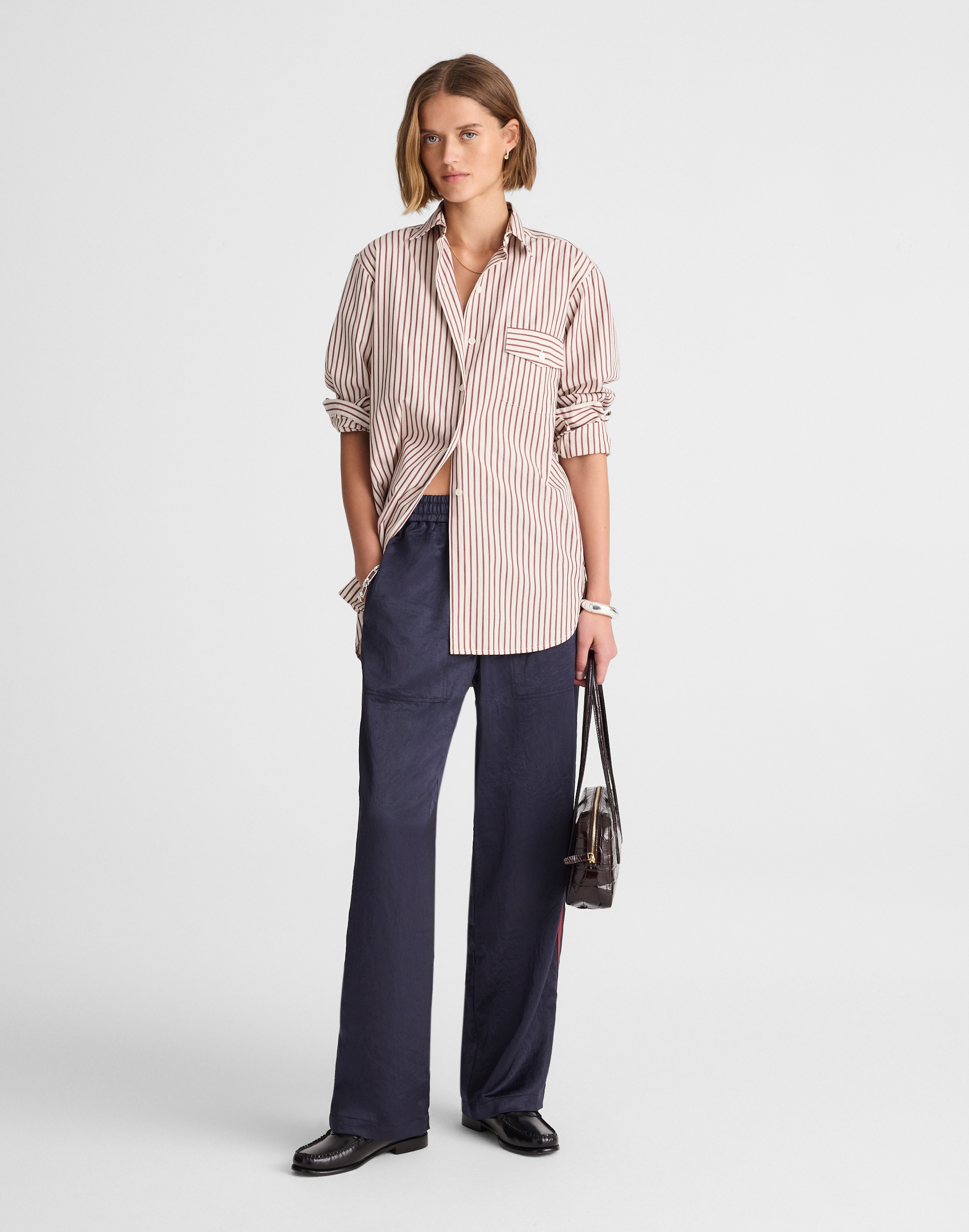 alexa chung for madewell mick satin track pant