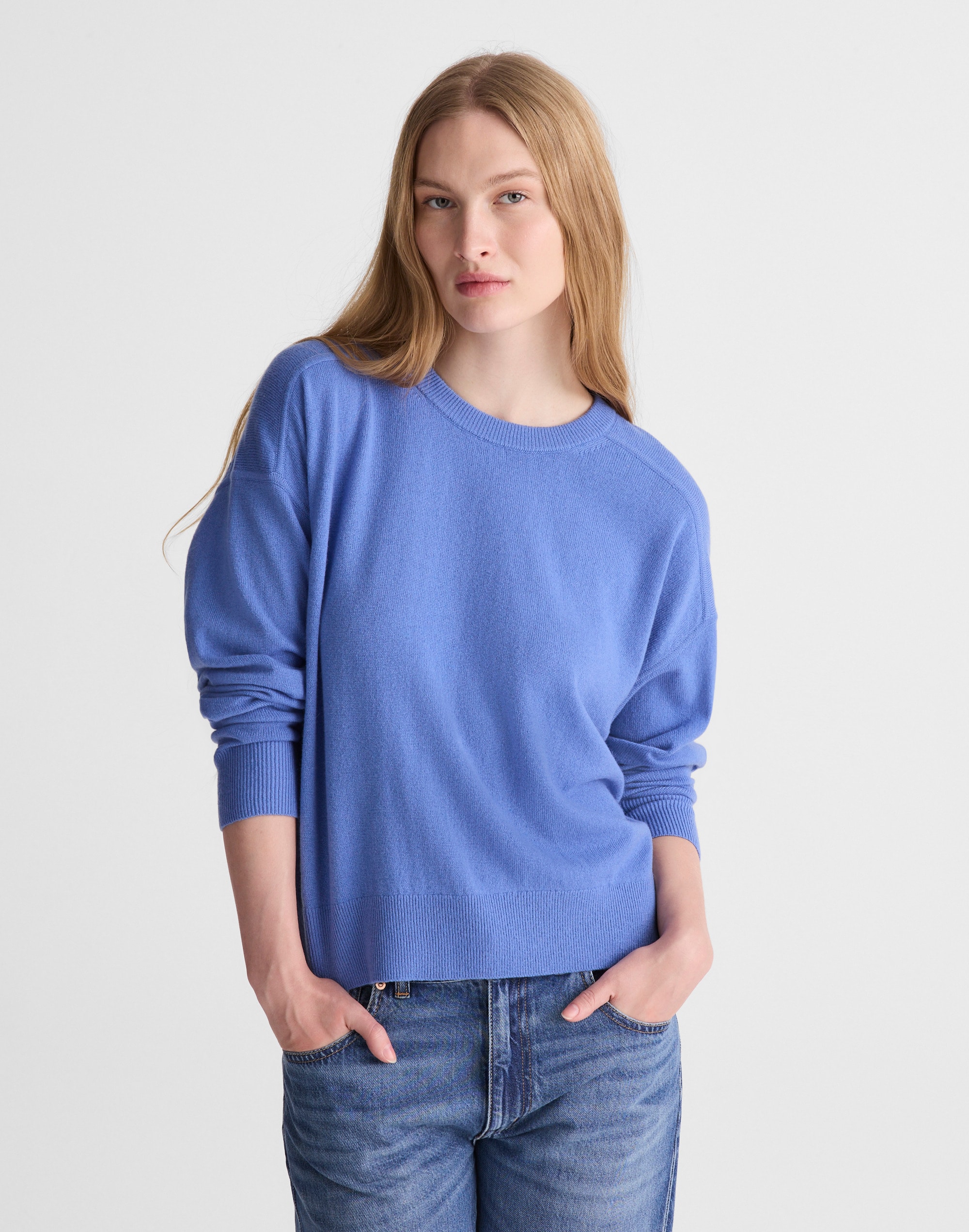Madewell Crewneck Sweater In Blue