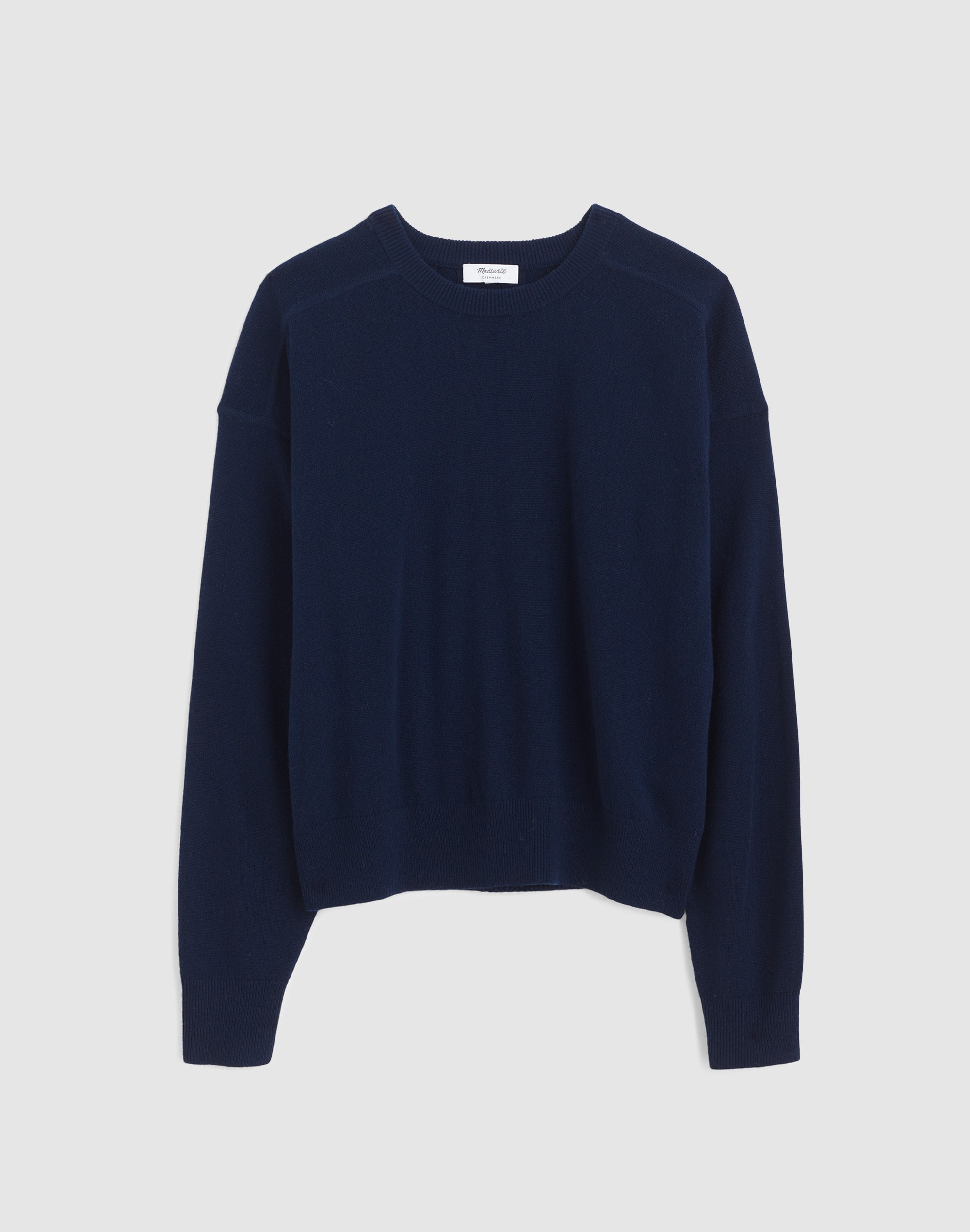 Rib-Stitch Crewneck Sweater in Cashmere