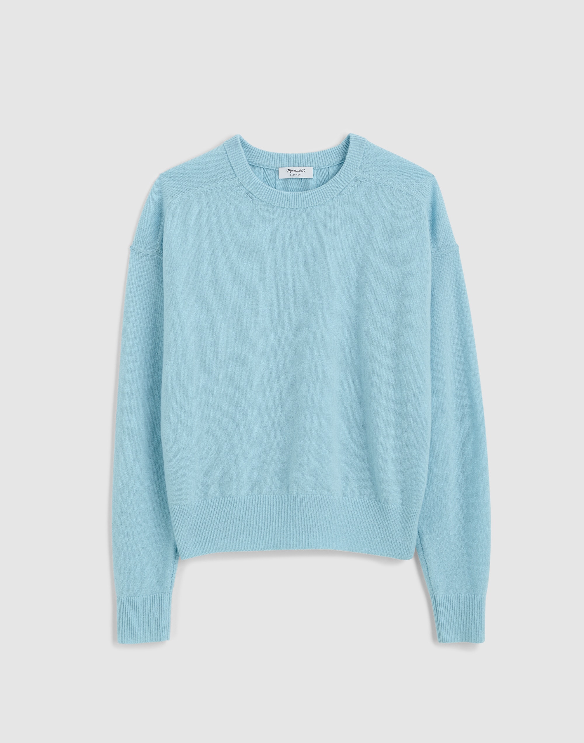 Rib-Stitch Crewneck Sweater in Cashmere