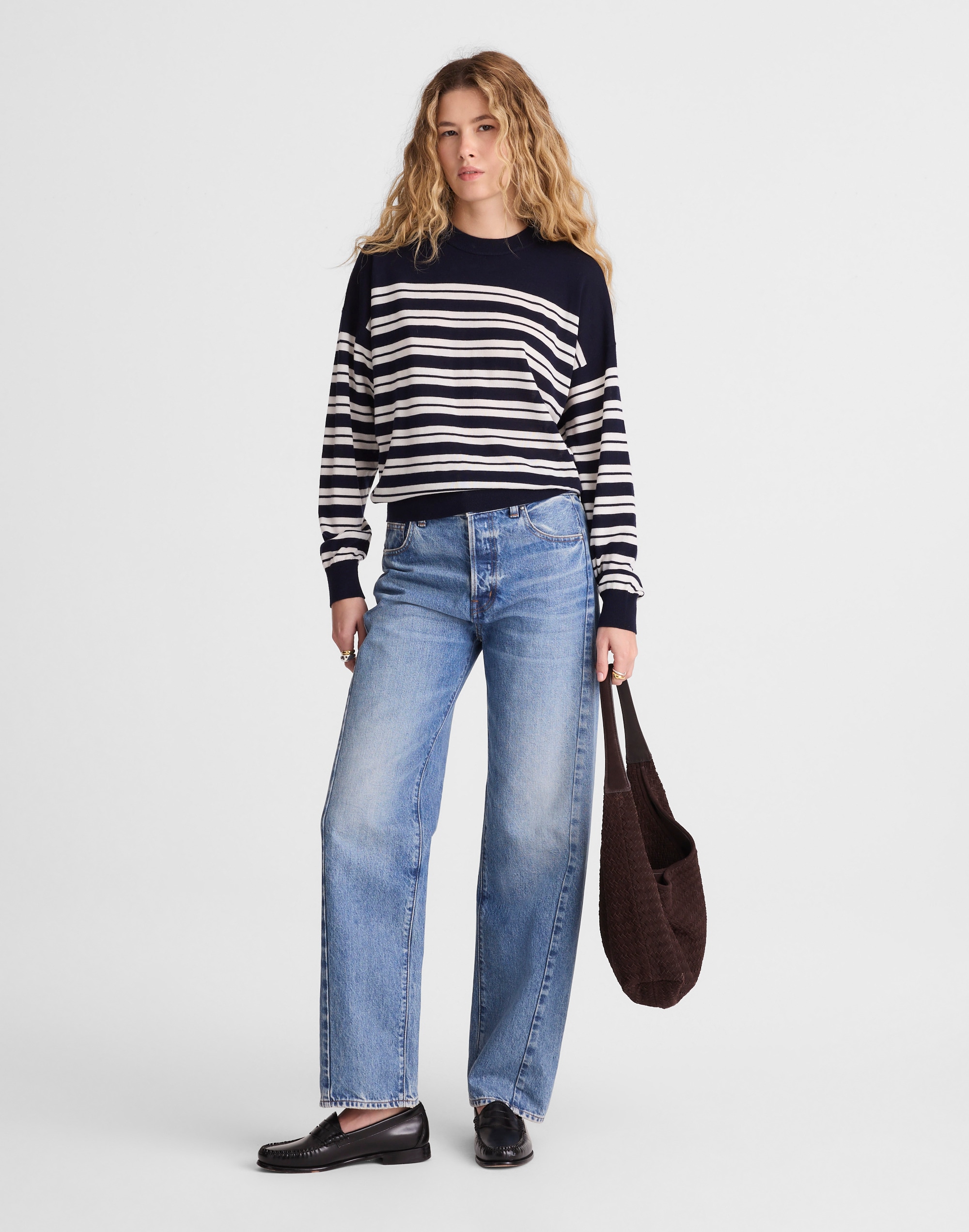 Madewell Drop-shoulder Sweater In Multi