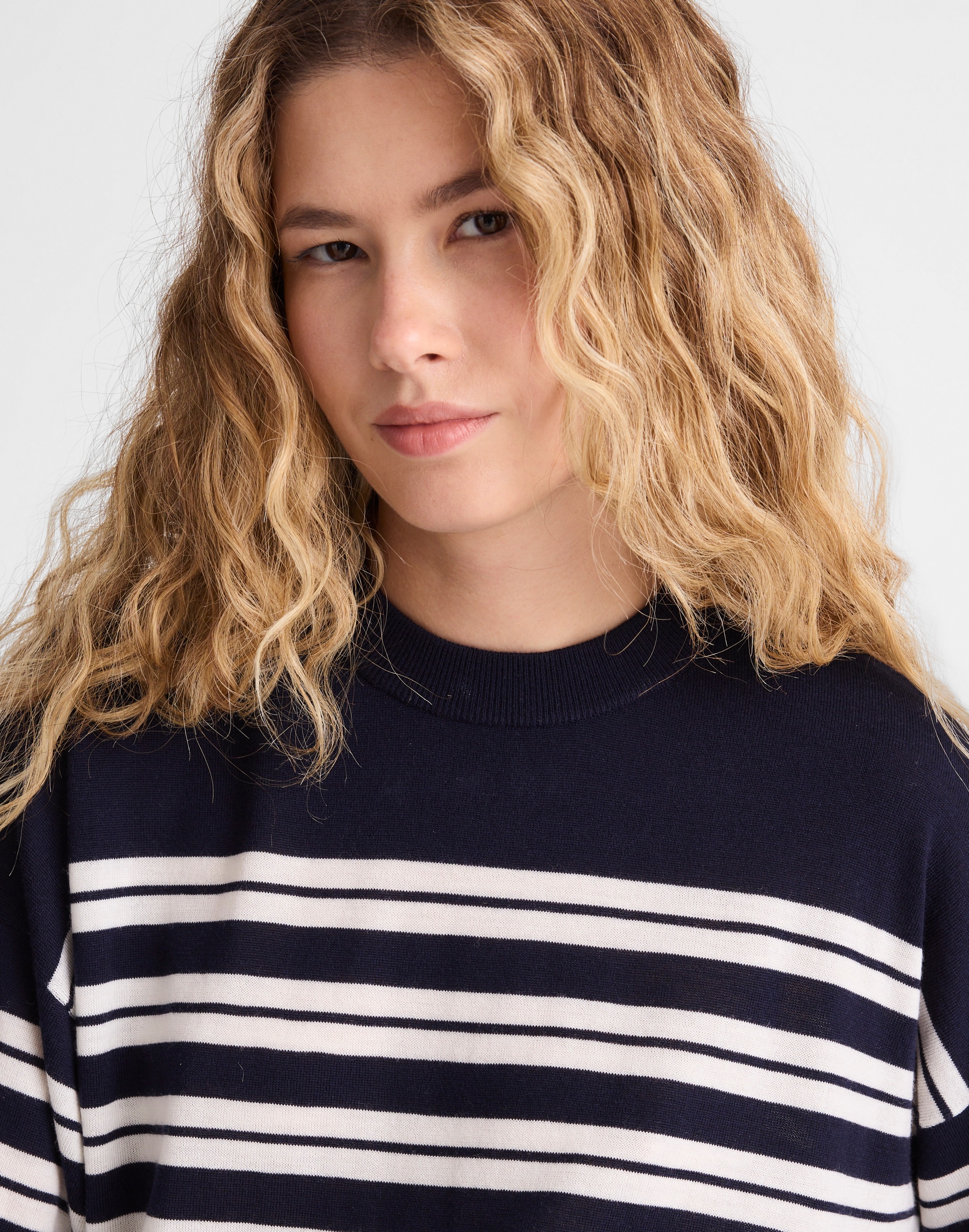 Drop-Shoulder Sweater in Merino Wool