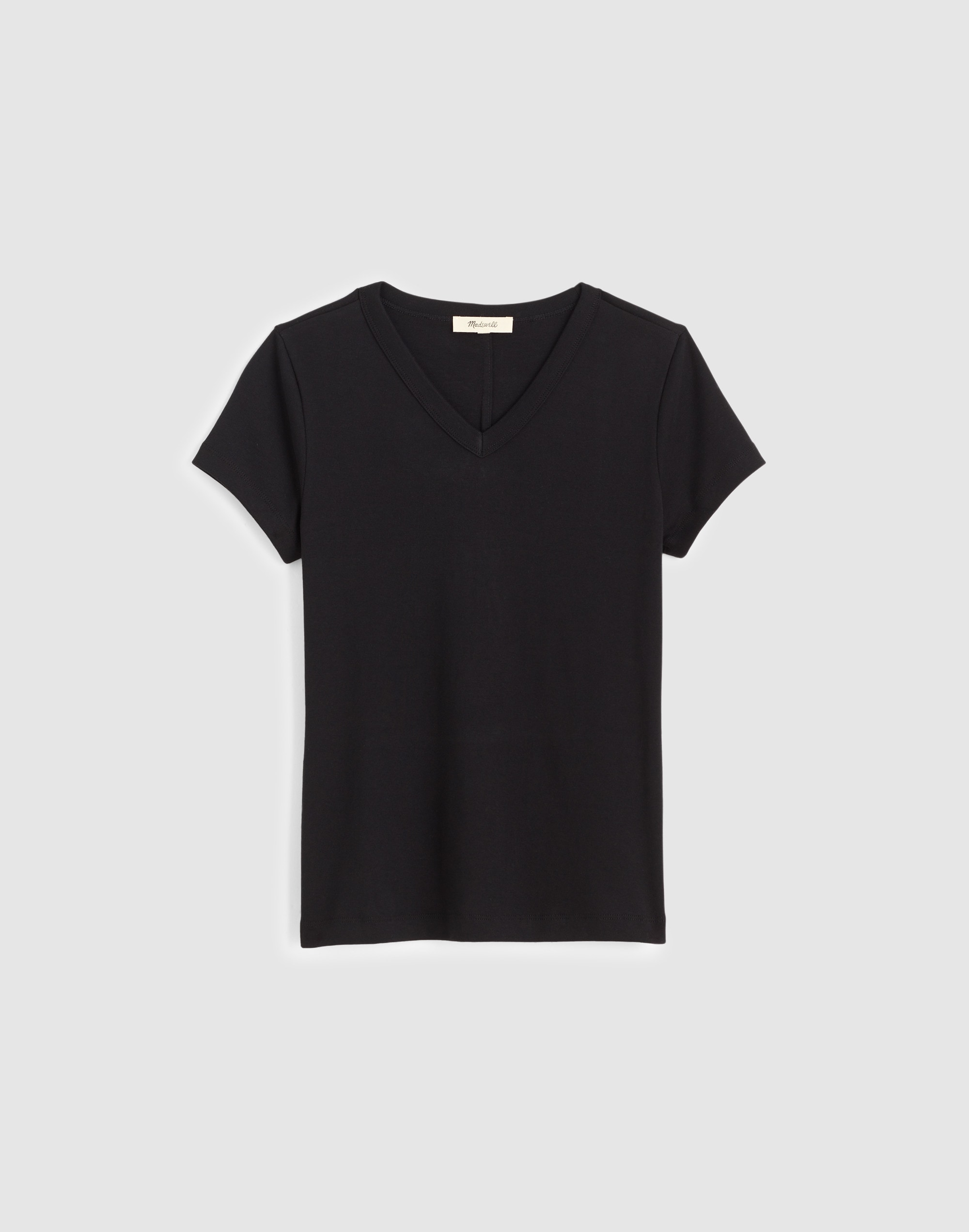 The '90s  V-Neck Baby Tee in Compact Cotton