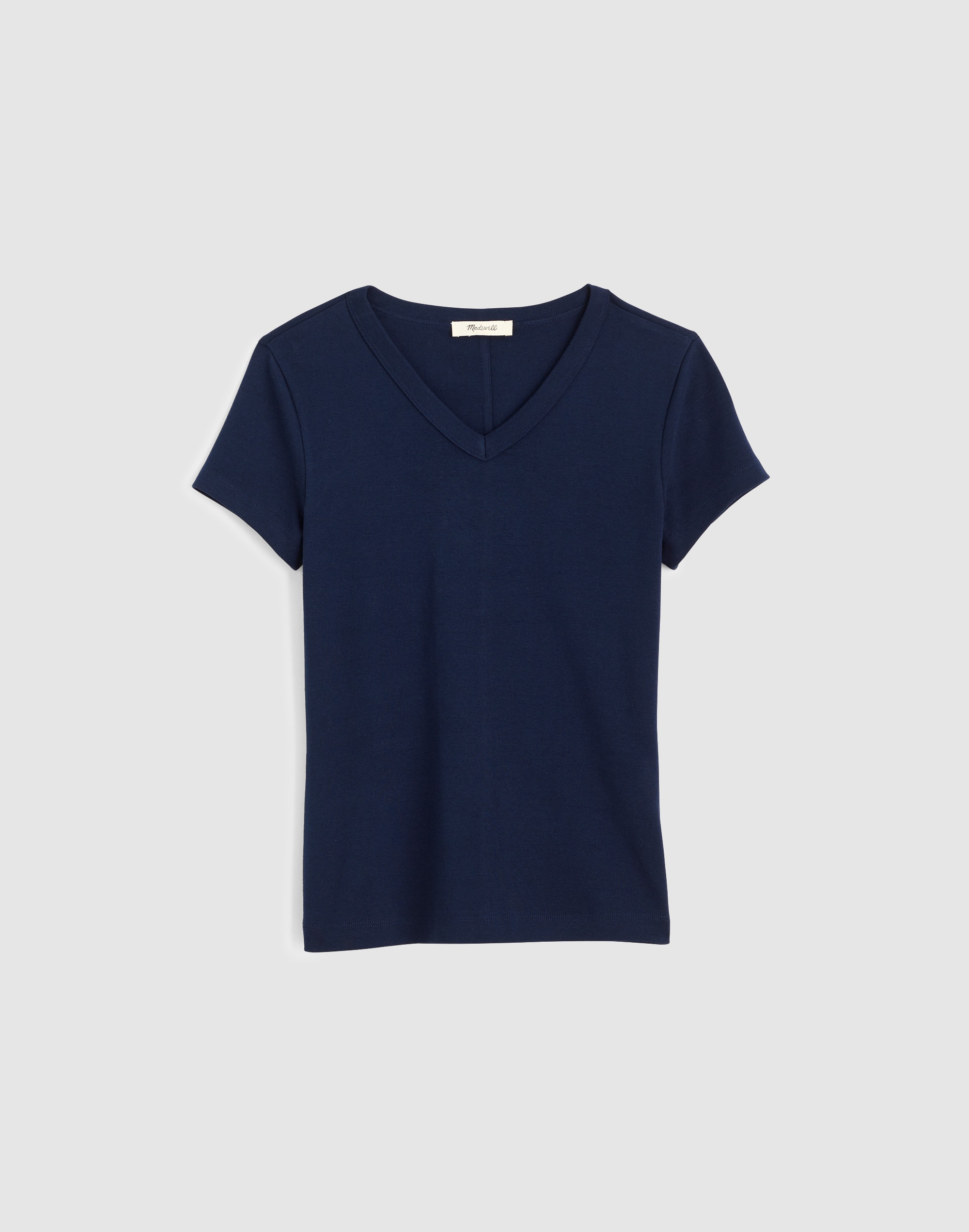 The '90s  V-Neck Baby Tee in Compact Cotton