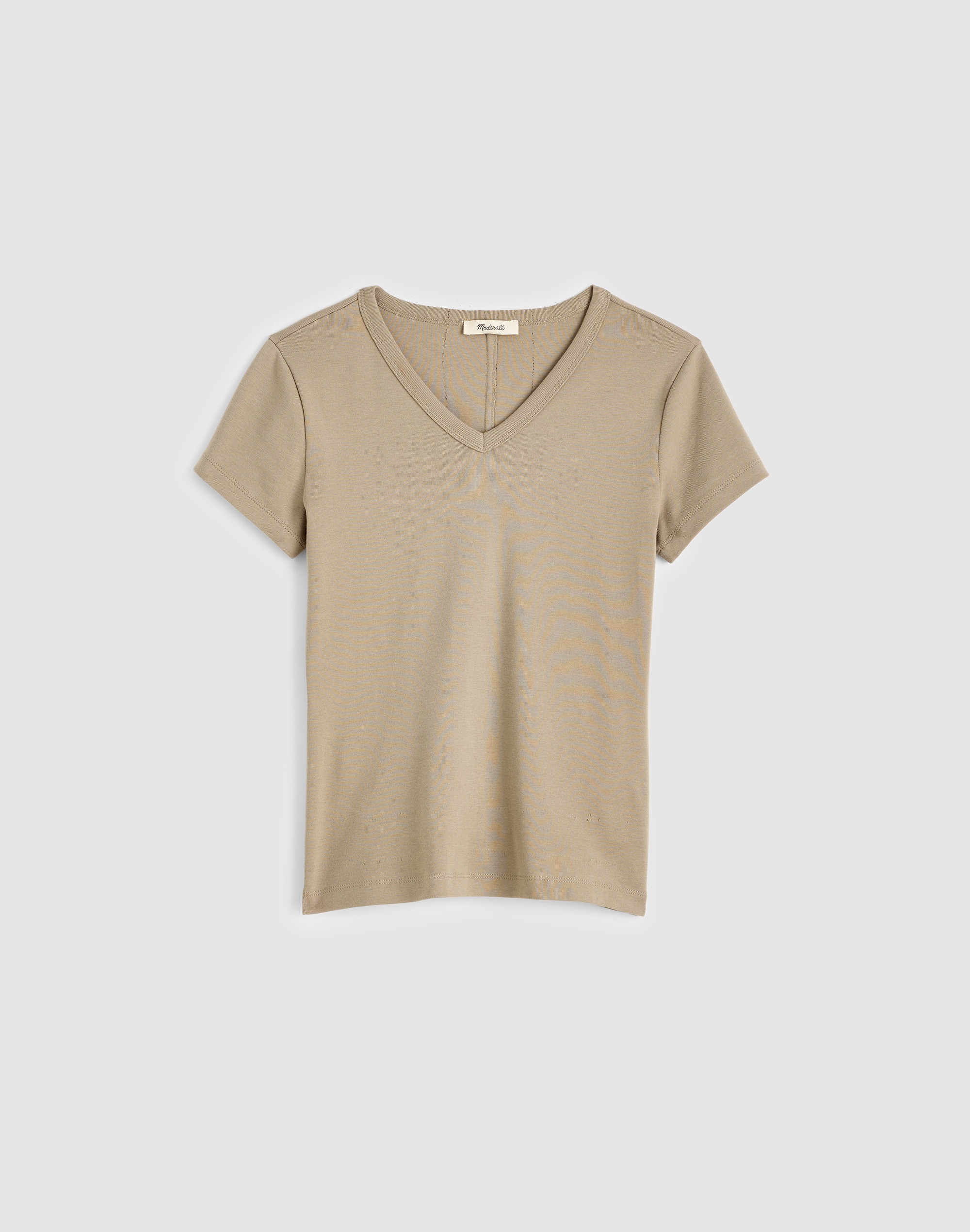 The '90s V-Neck Baby Tee in Compact Cotton