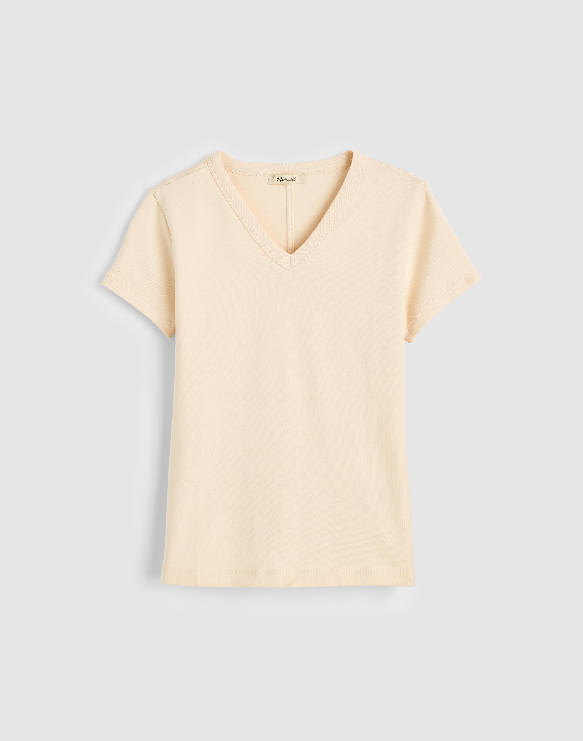 The '90s V-Neck Baby Tee in Compact Cotton