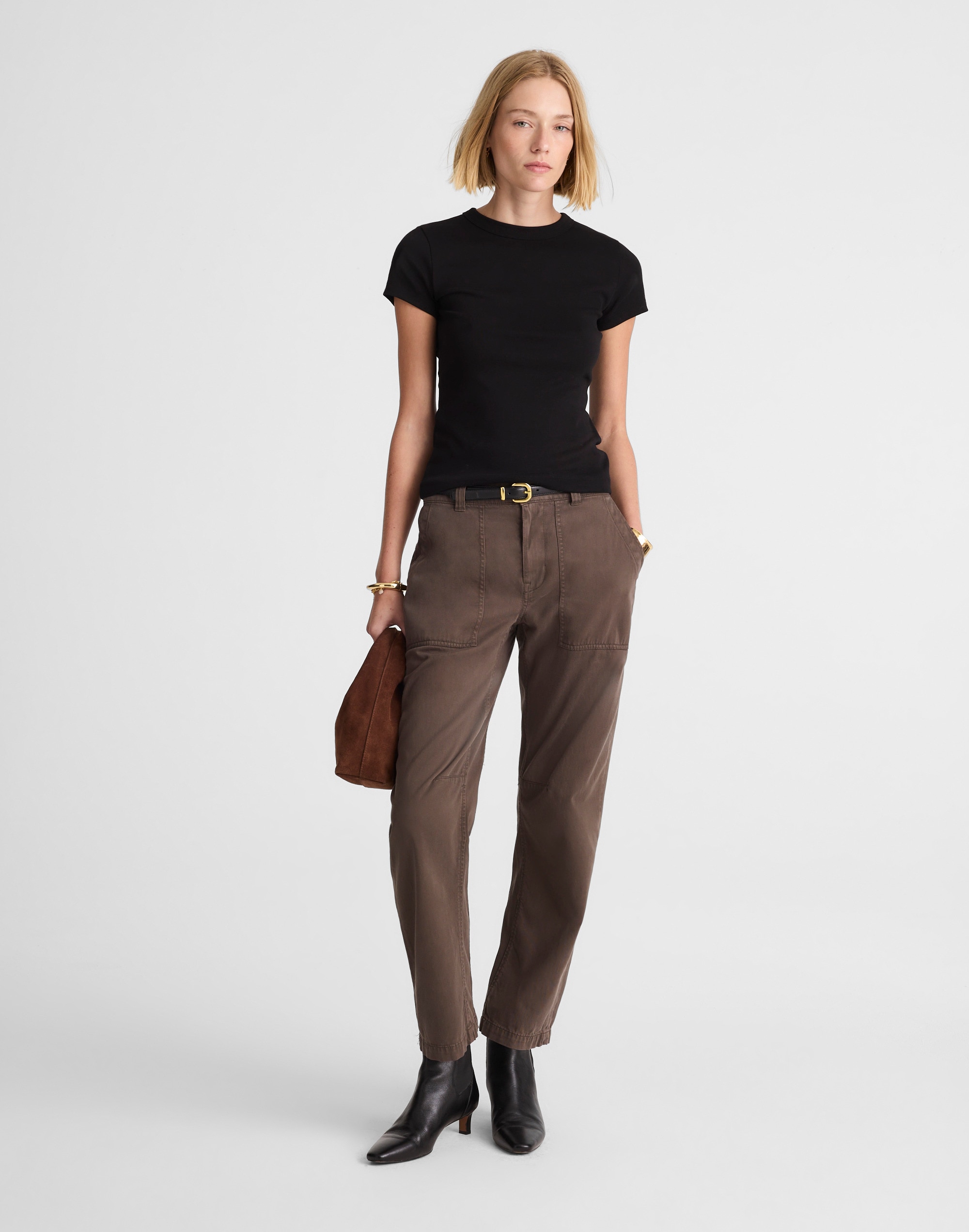 The '90s Crewneck Tee in Compact Cotton Alternate Image 1