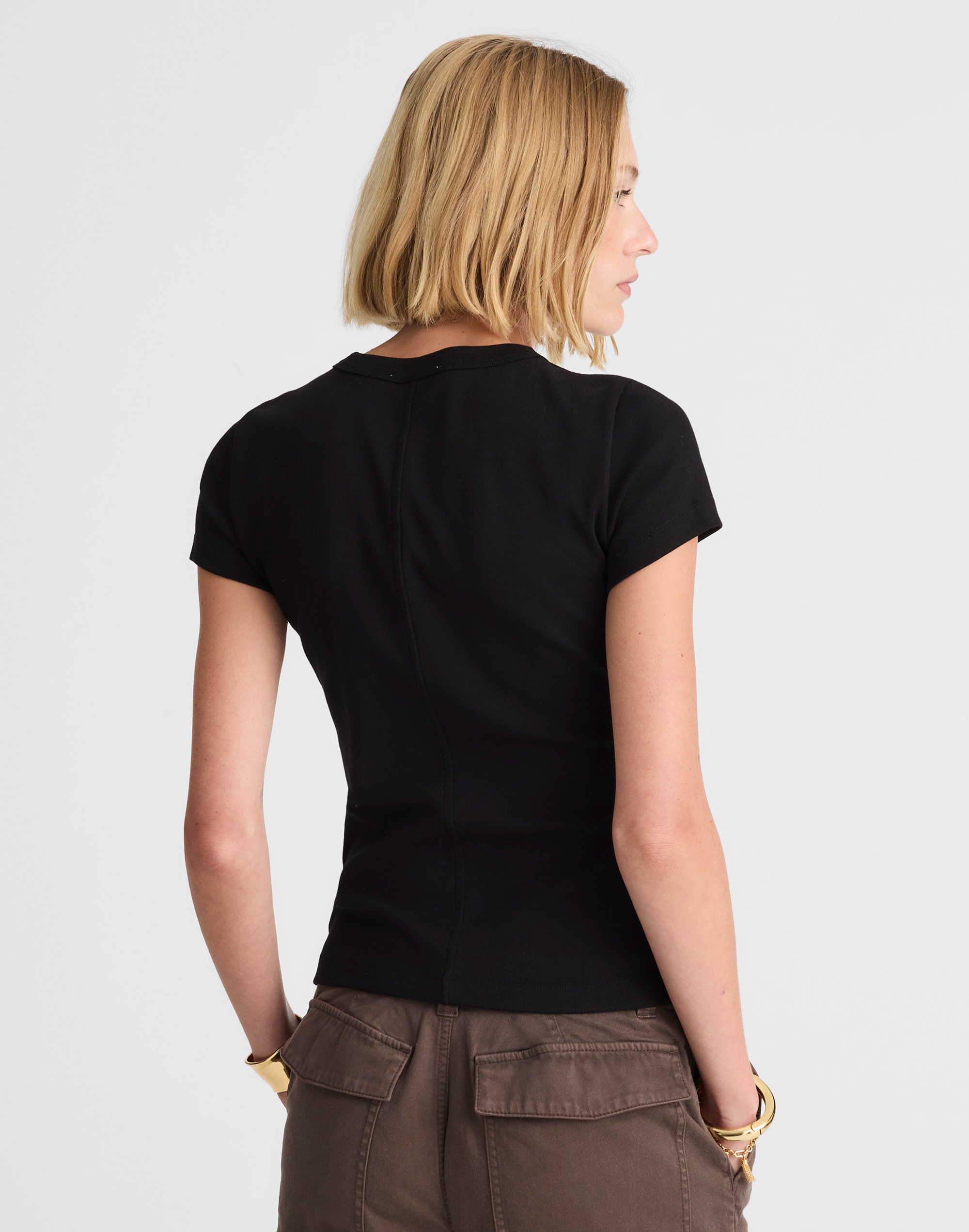 The '90s Crewneck Tee in Compact Cotton