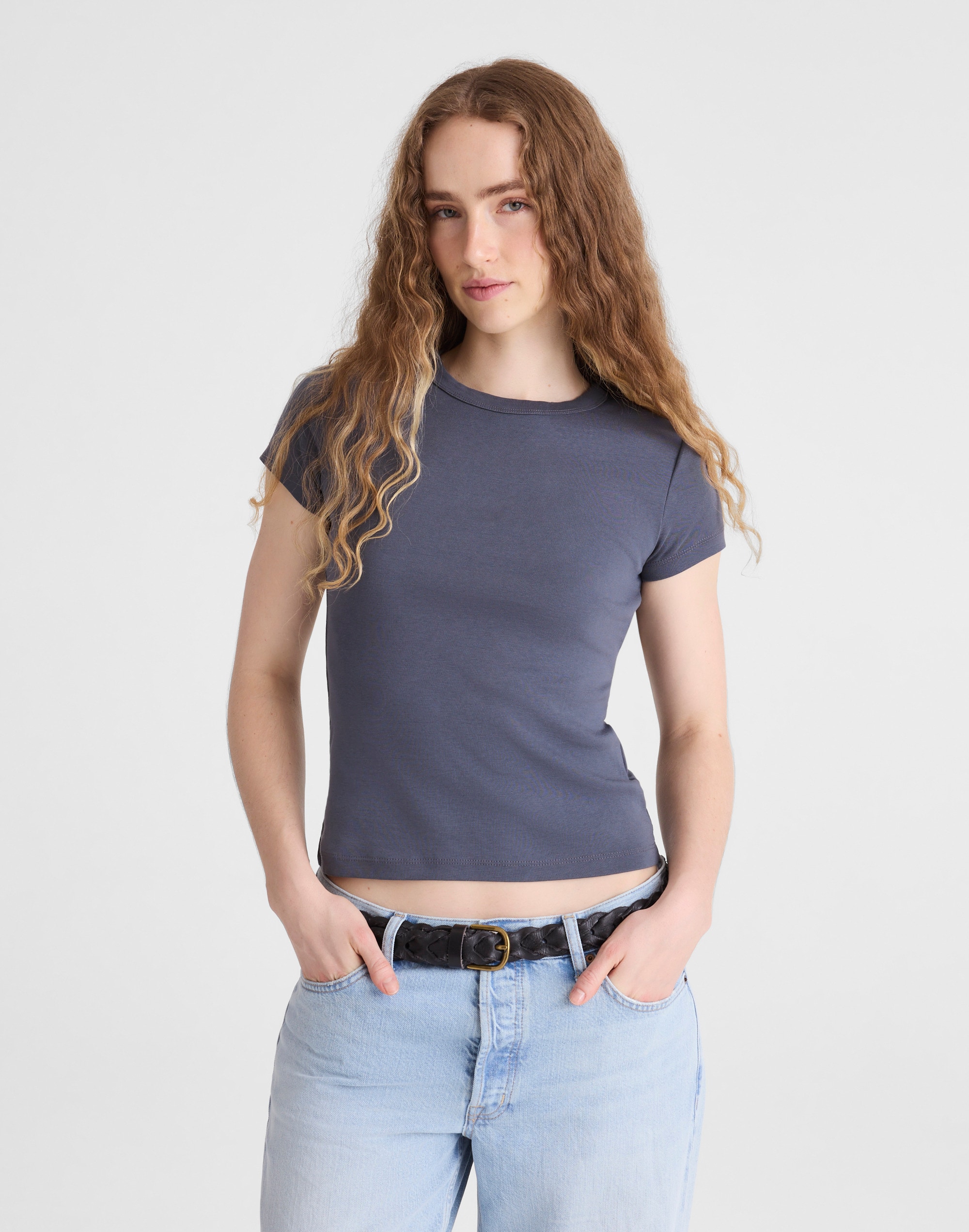 the '90s crewneck tee in compact cotton