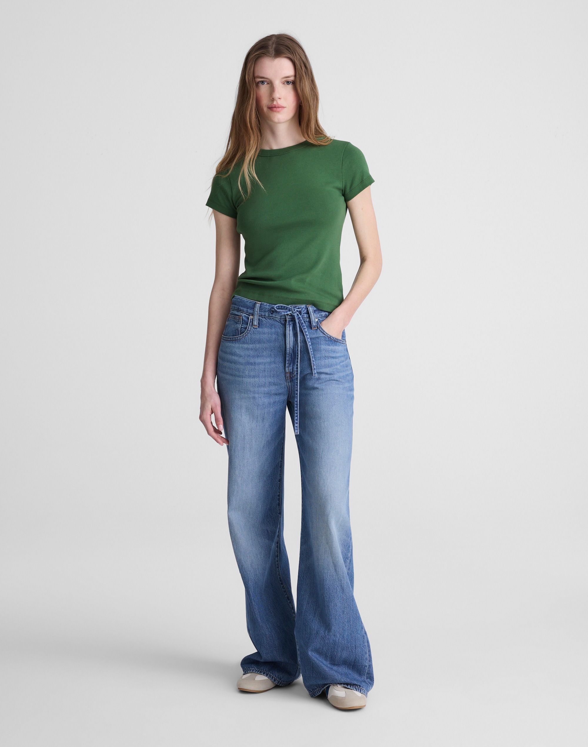 The '90s Crewneck Tee in Compact Cotton