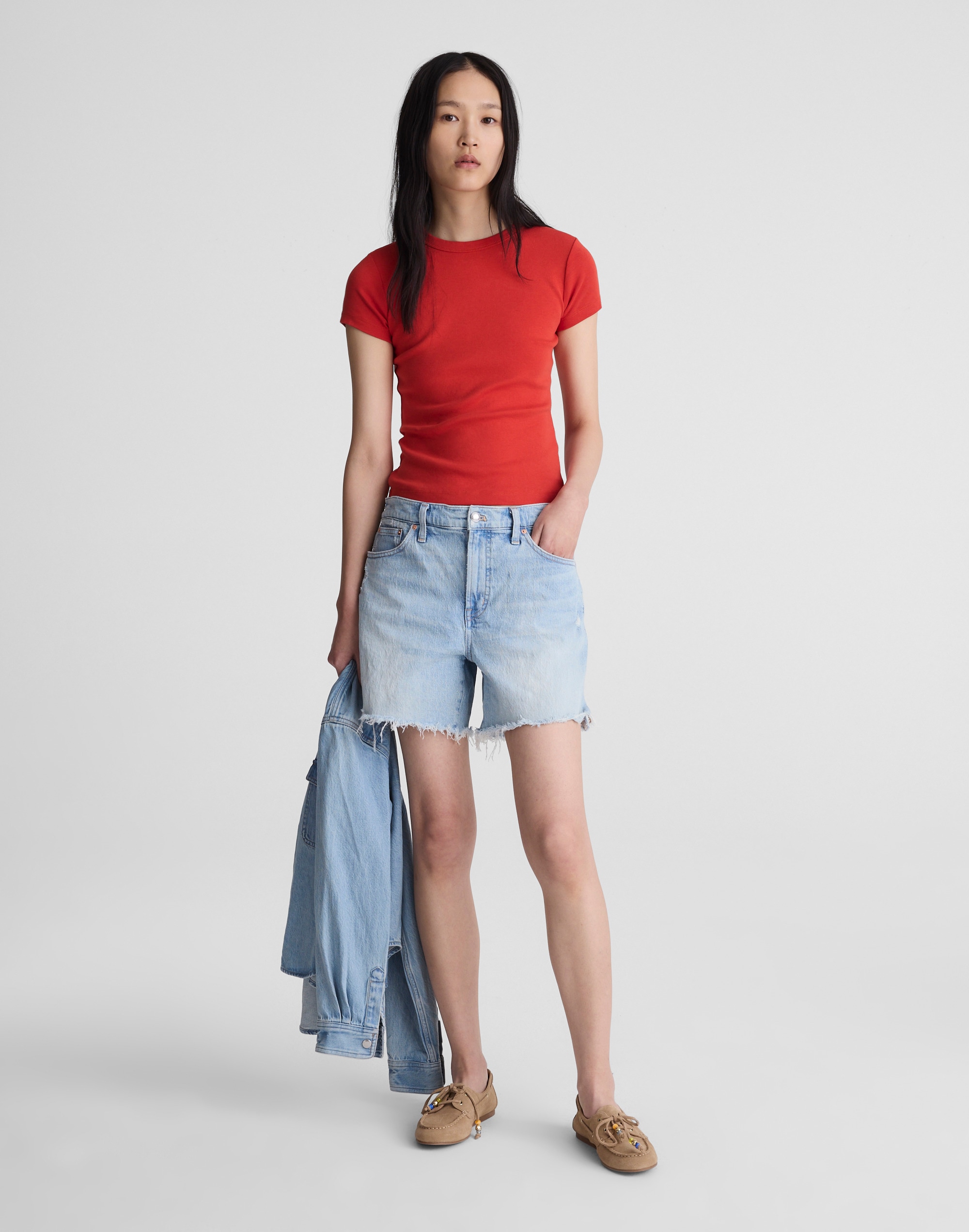 The '90s Crewneck Tee in Compact Cotton