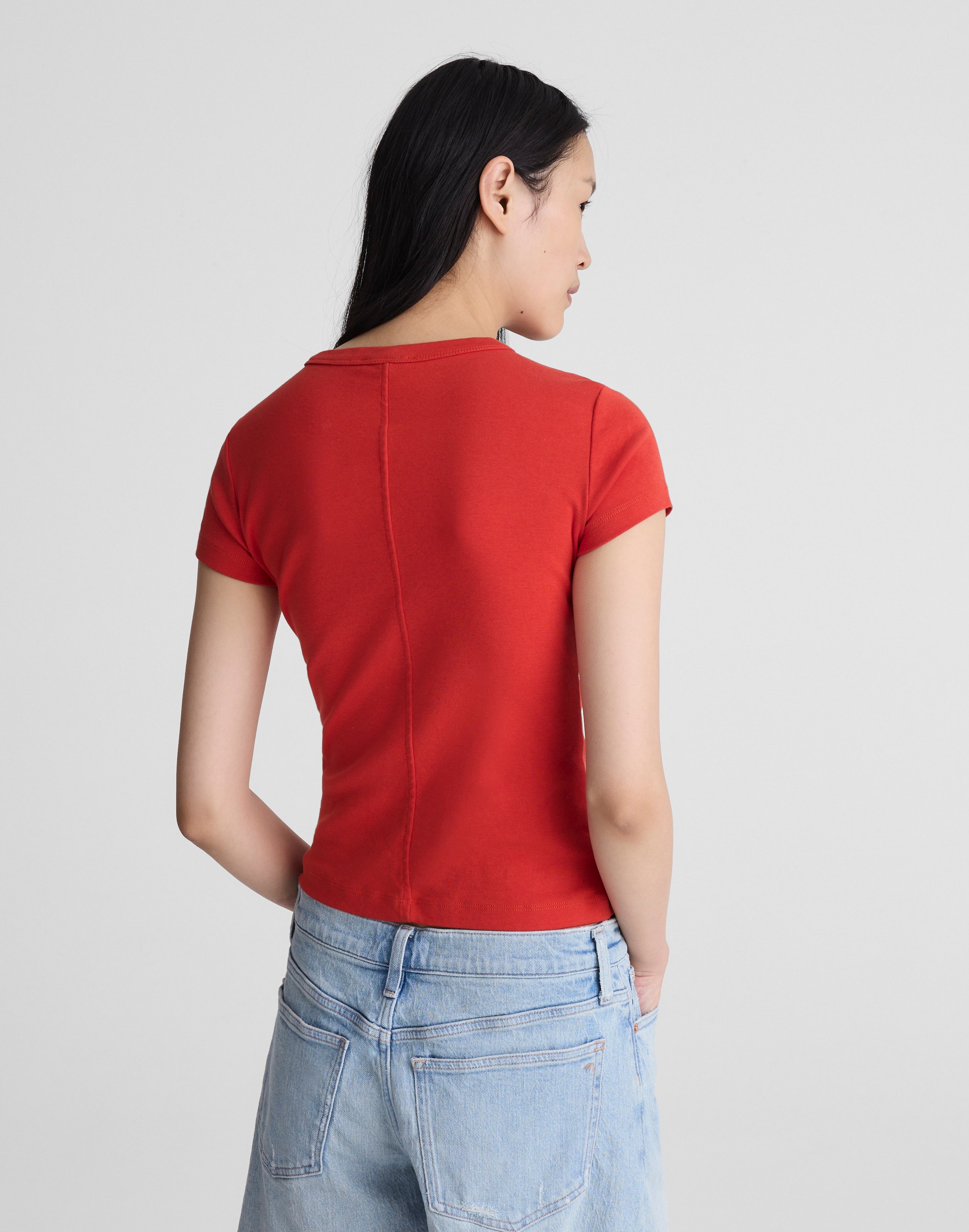 The '90s Crewneck Tee in Compact Cotton