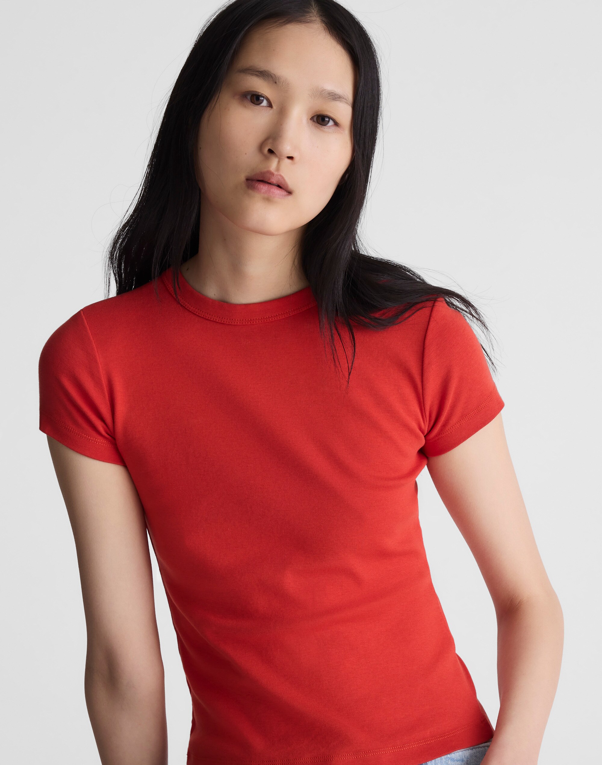 The '90s Crewneck Tee in Compact Cotton