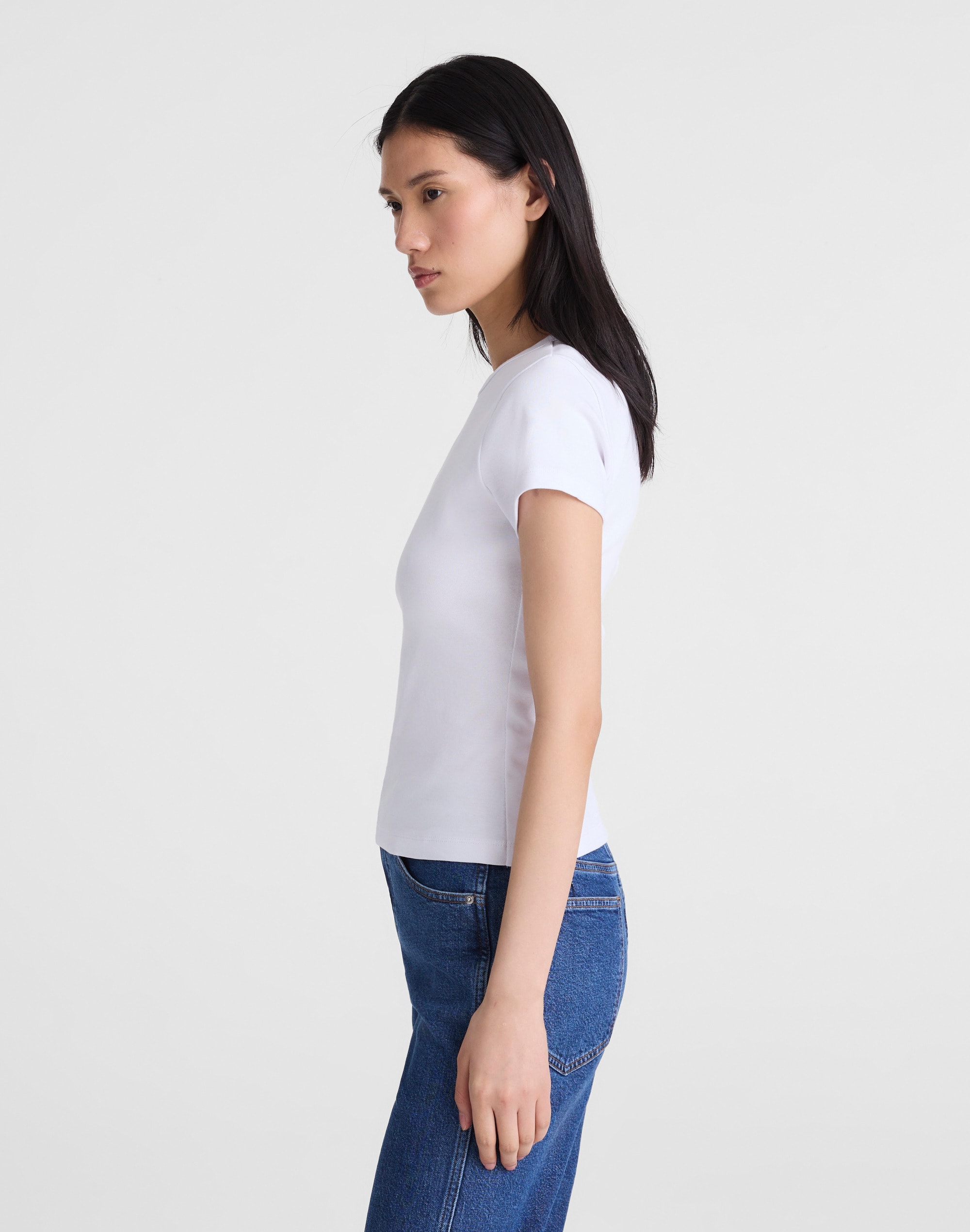 The '90s Crewneck Tee in Compact Cotton