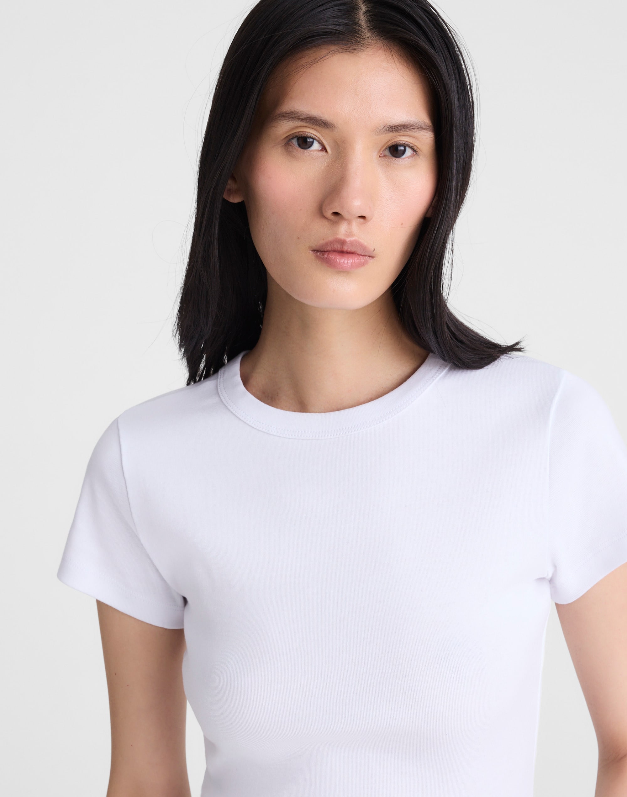 The '90s Crewneck Tee in Compact Cotton