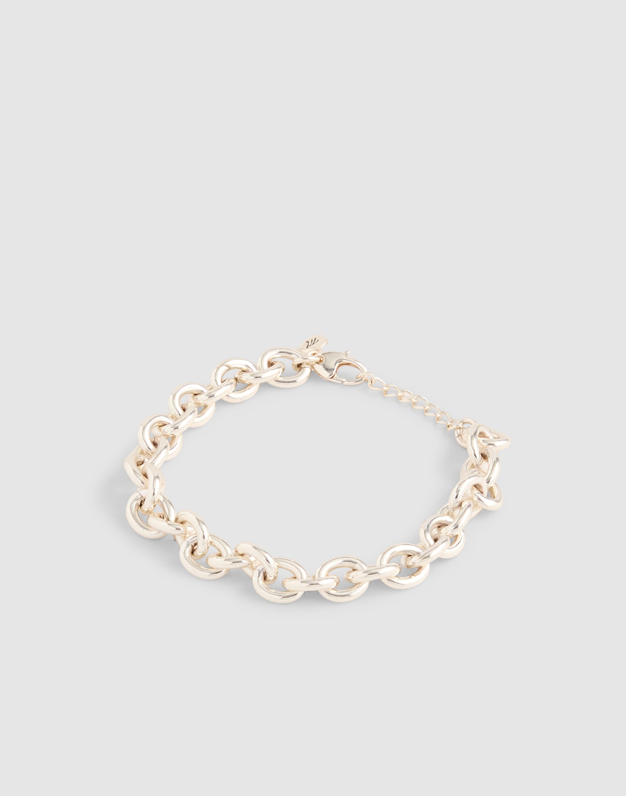 Madewell Chunky Oval Chain Bracelet In Silver