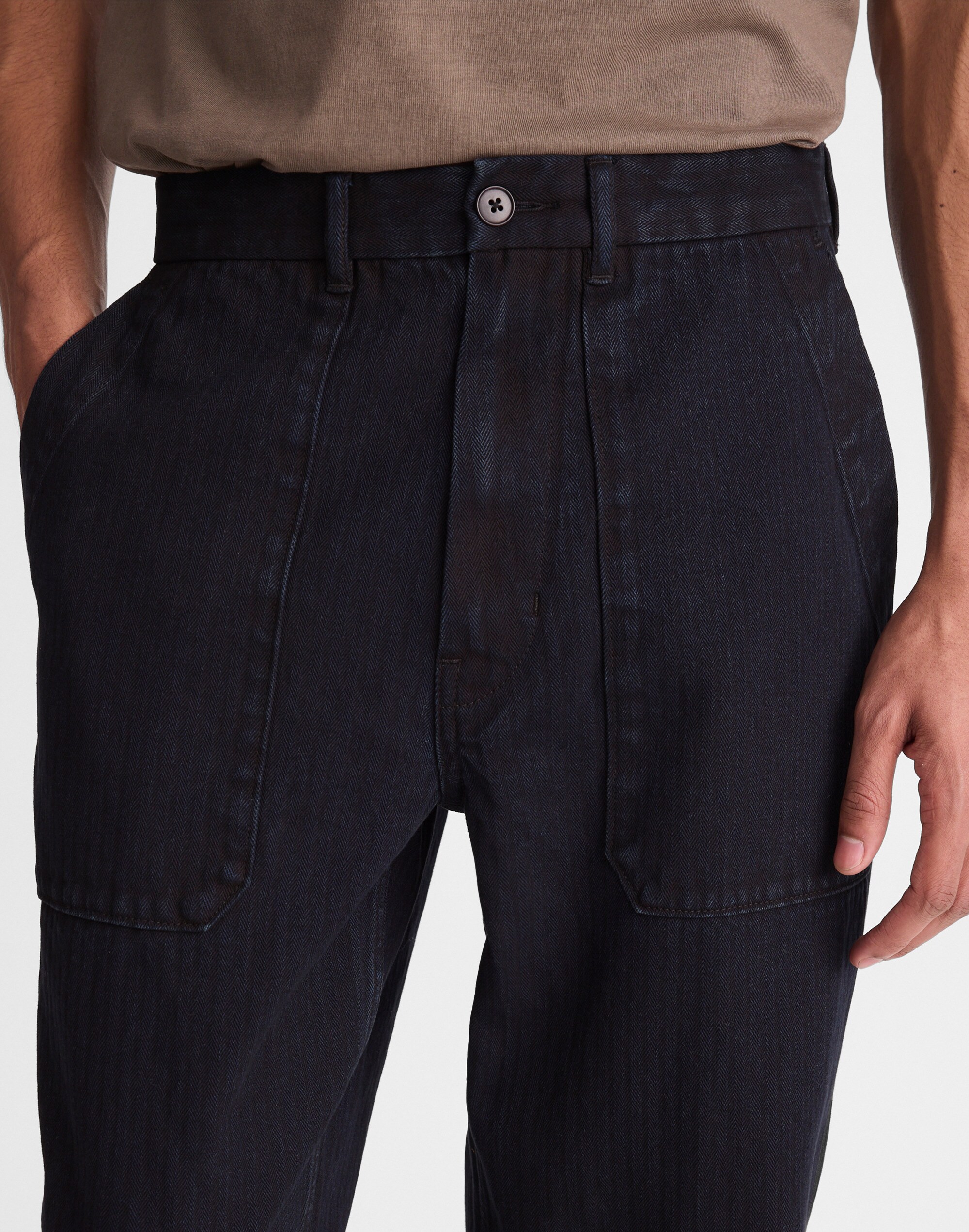 Fatigue Pants in Indigo Herringbone