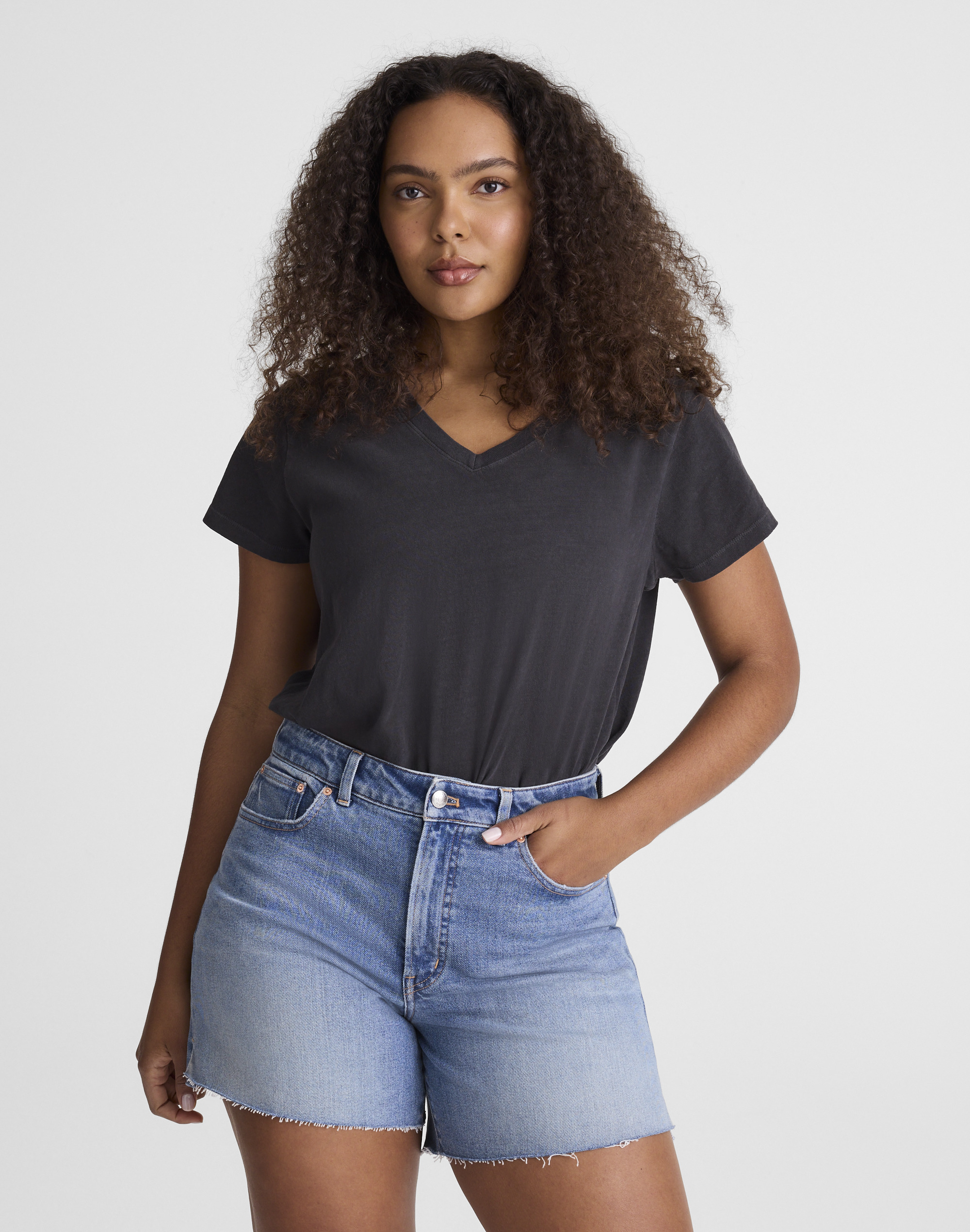 The Curvy Perfect Vintage Mid-Length Jean Short