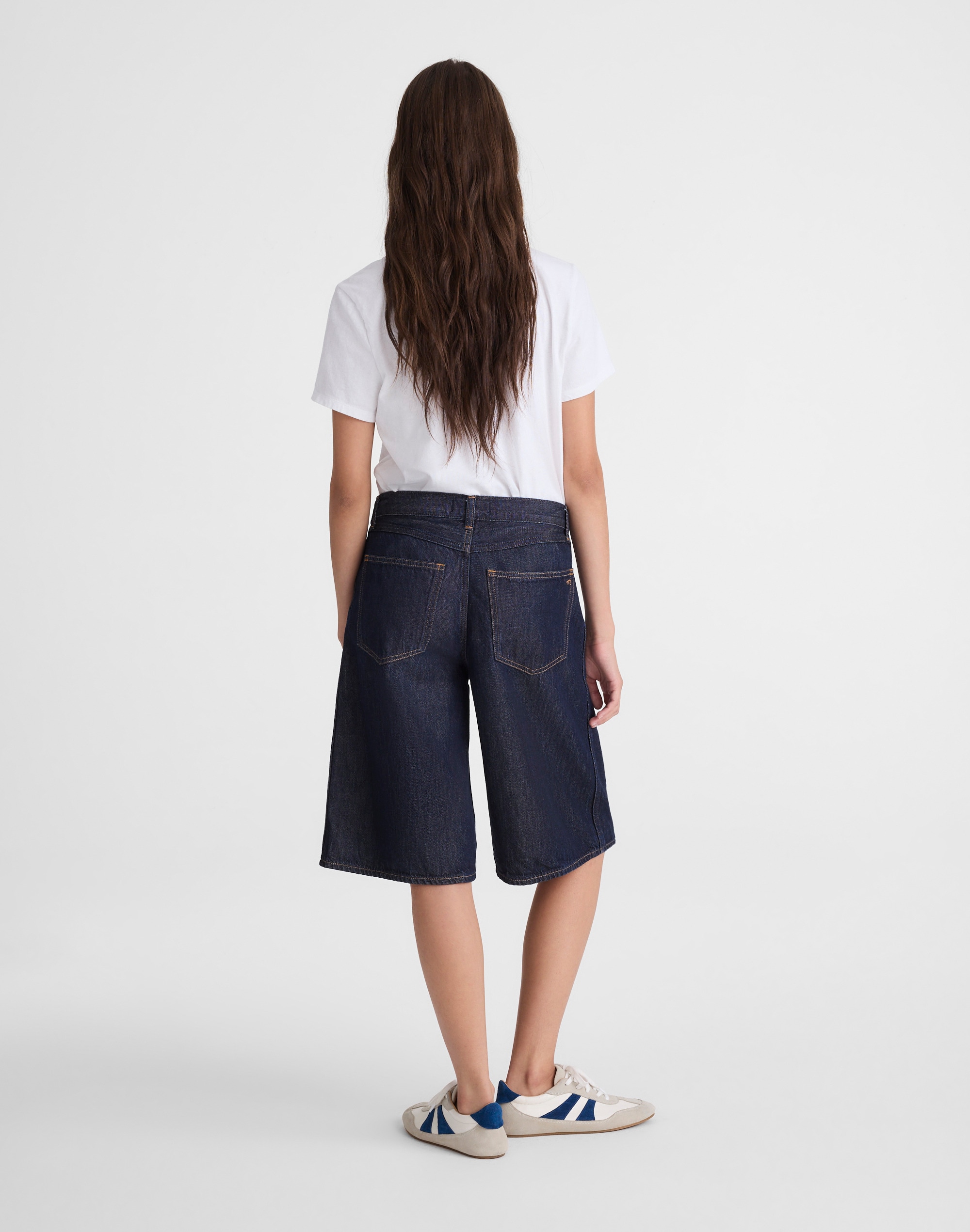 The V-Waist Bermuda Short in Airy Denim