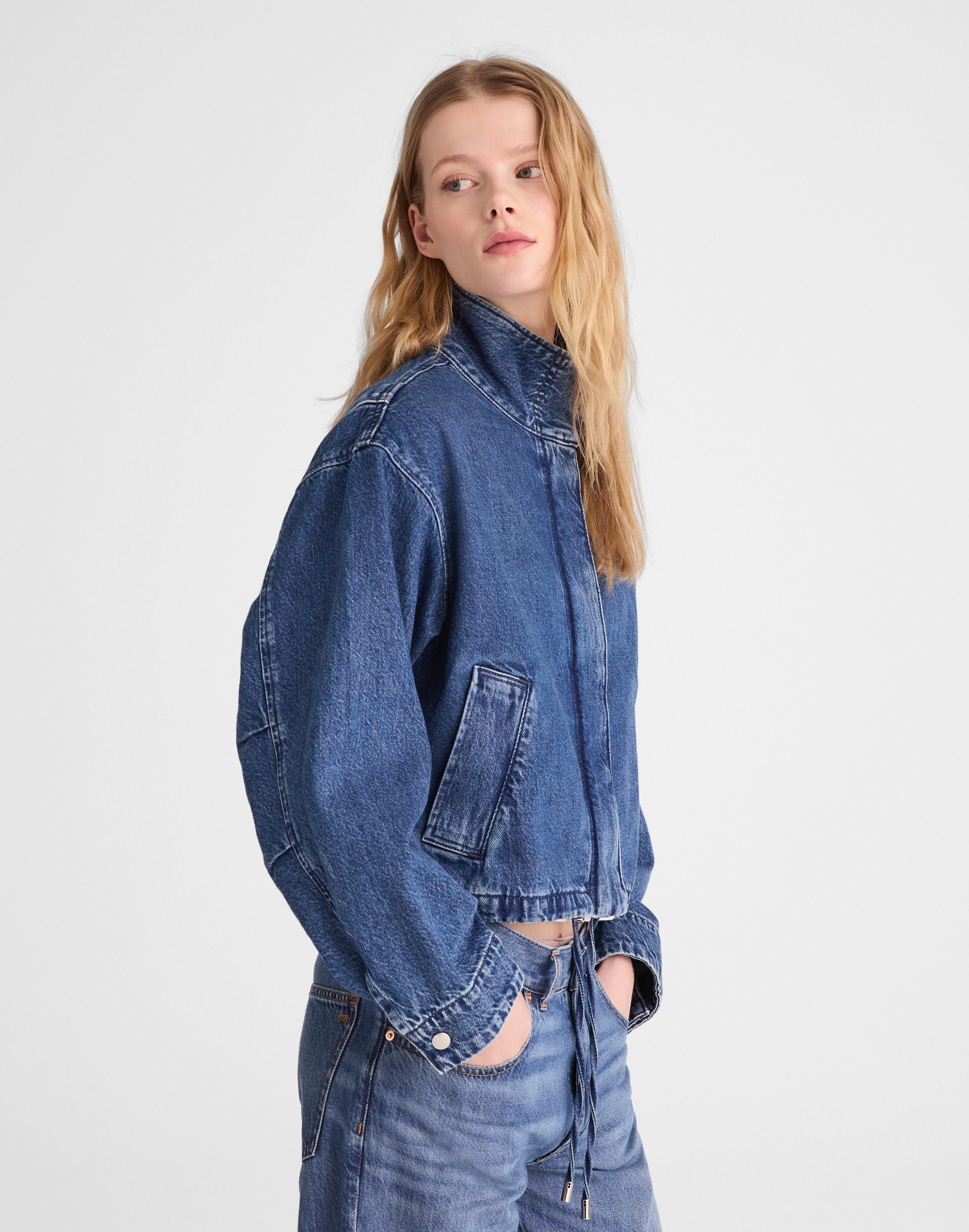 Denim Crop Field Jacket