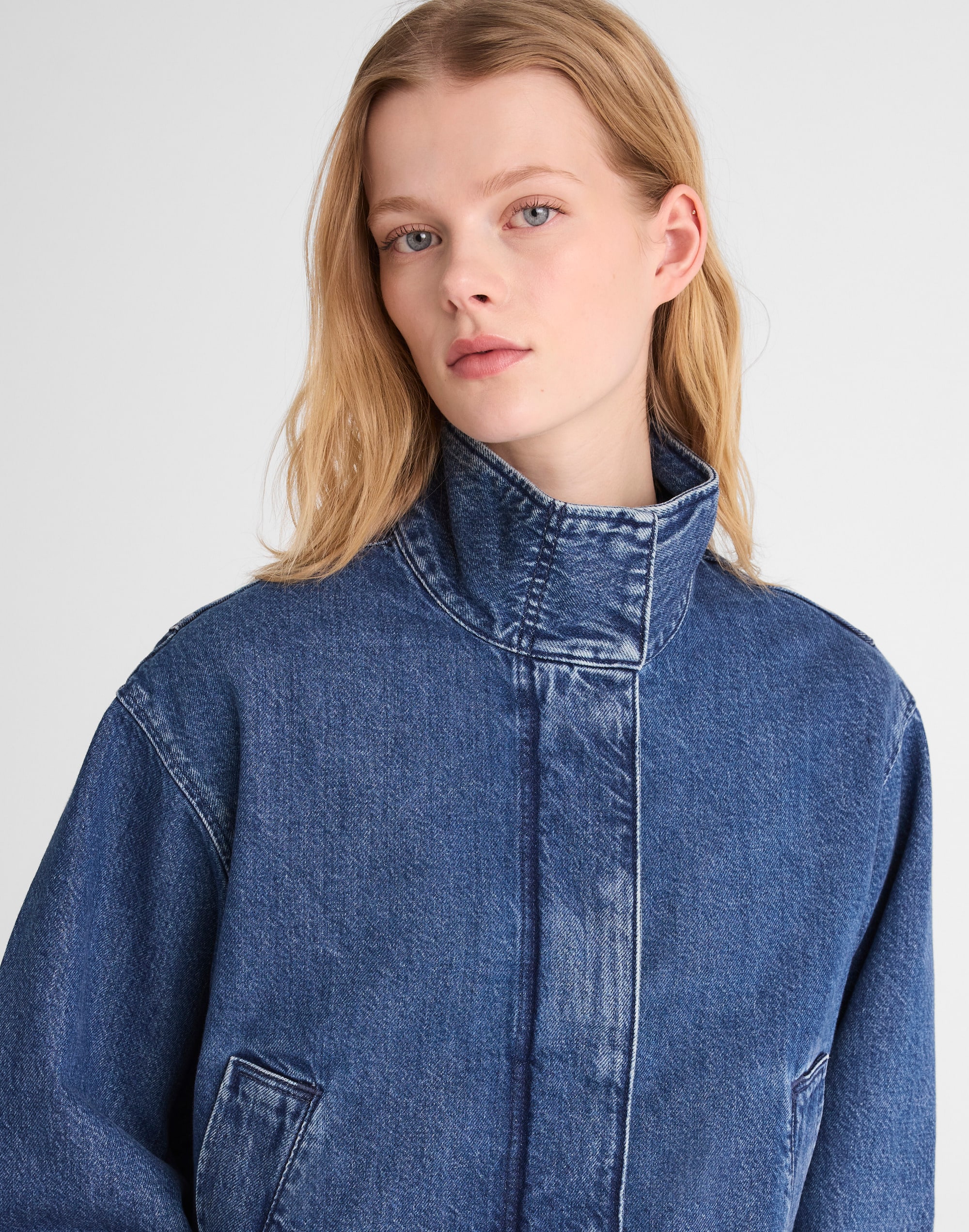 Denim Crop Field Jacket
