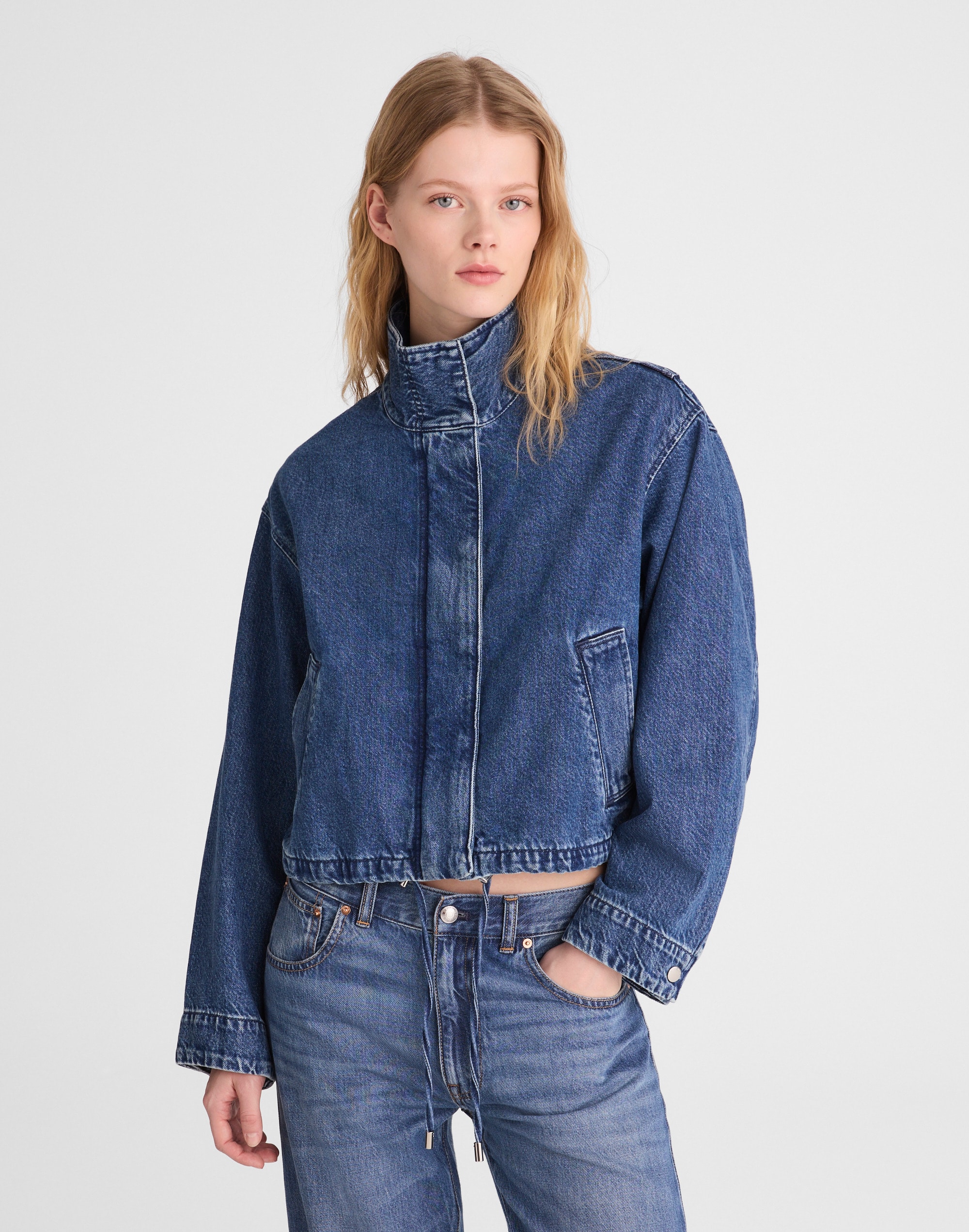 Denim Crop Field Jacket