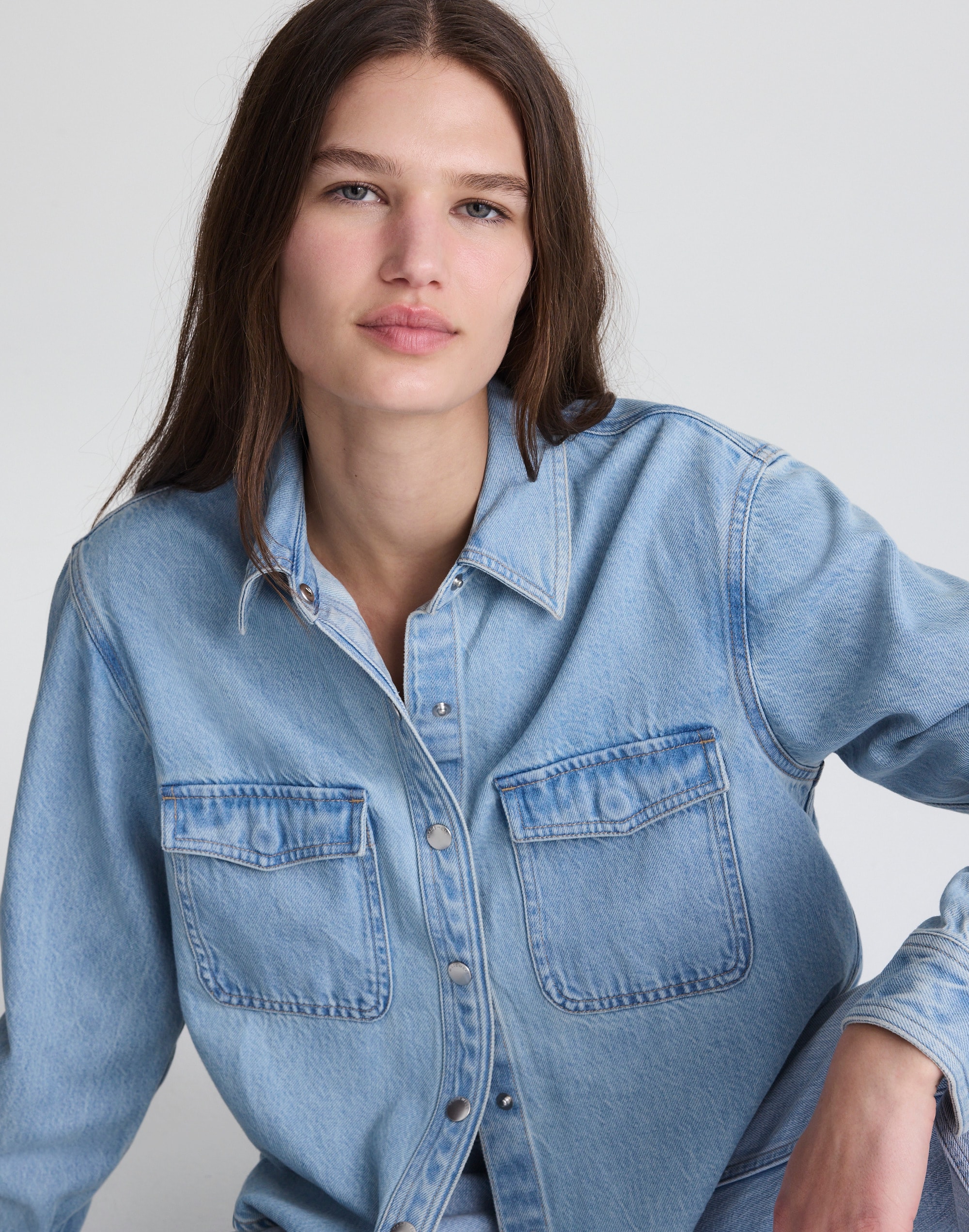 Madewell Airy Denim Relaxed Shirt-jacket