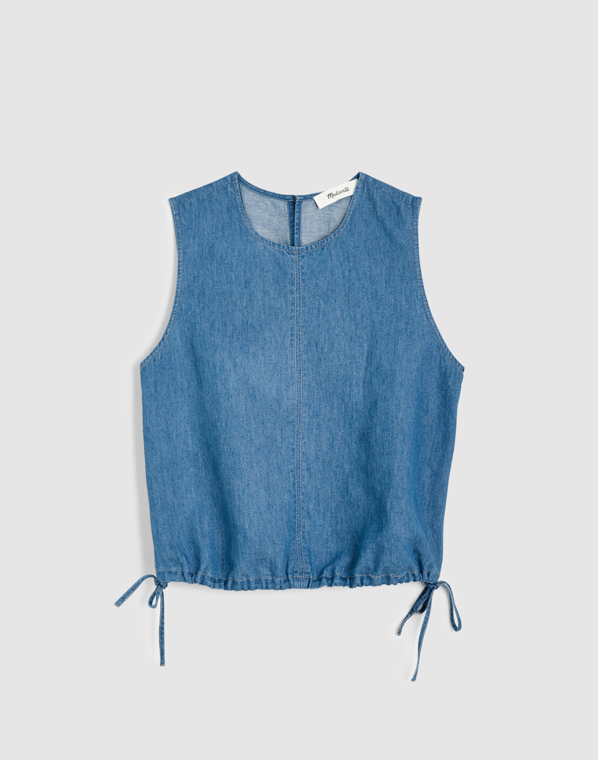 Denim Cinched Shell Top