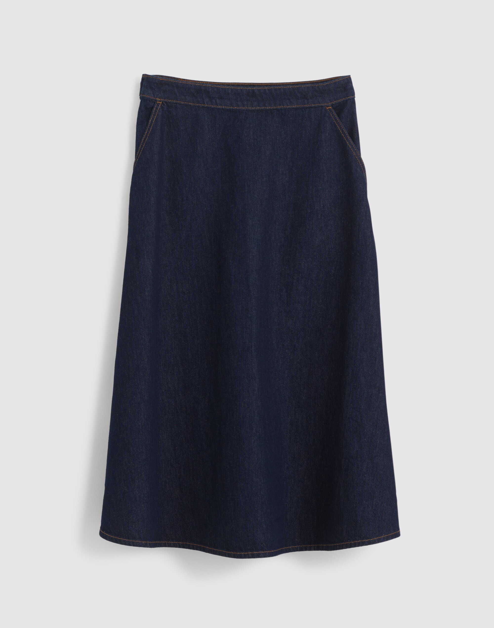 Denim Circle Midi Skirt