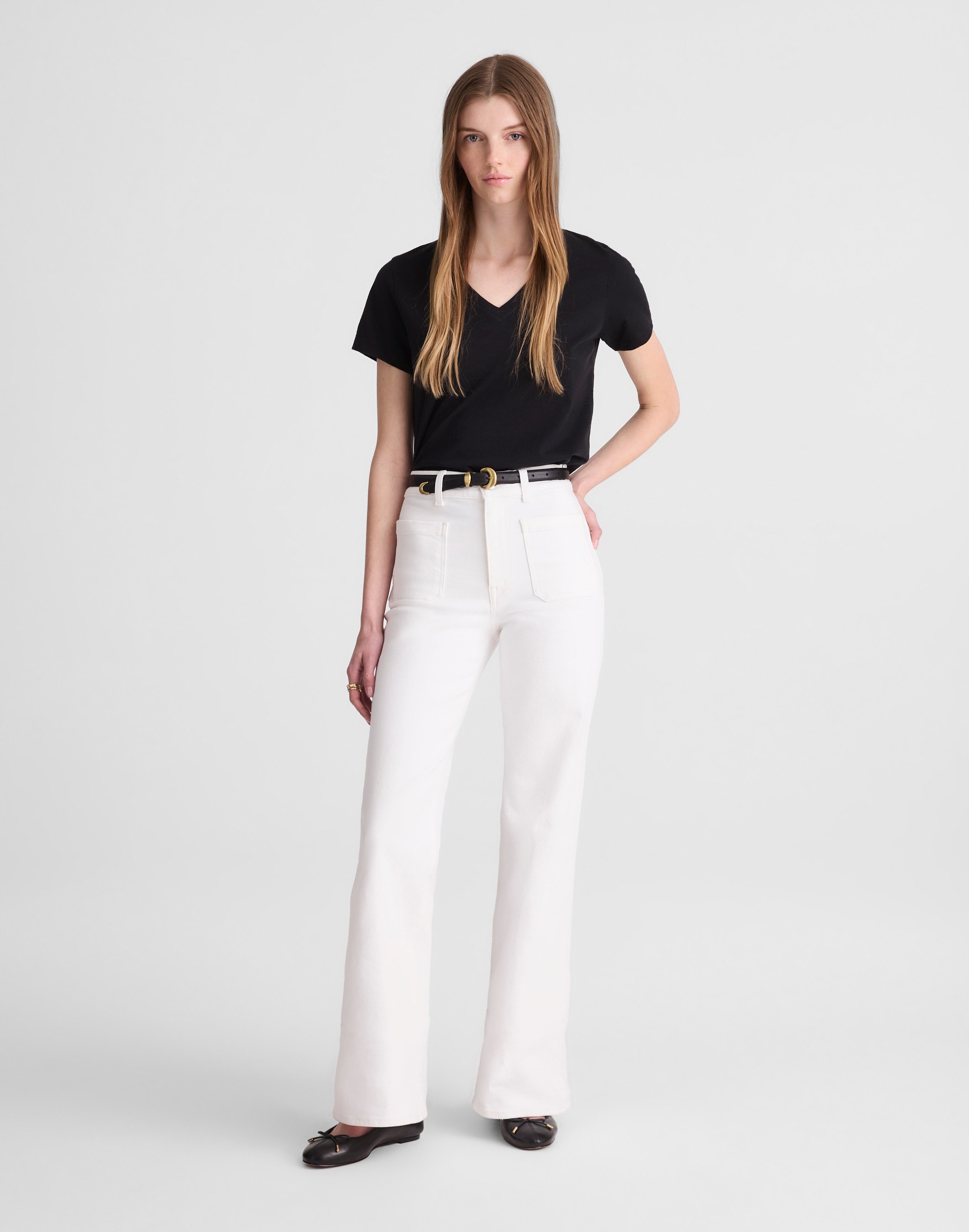 the short emmy wide-leg jean in tile white