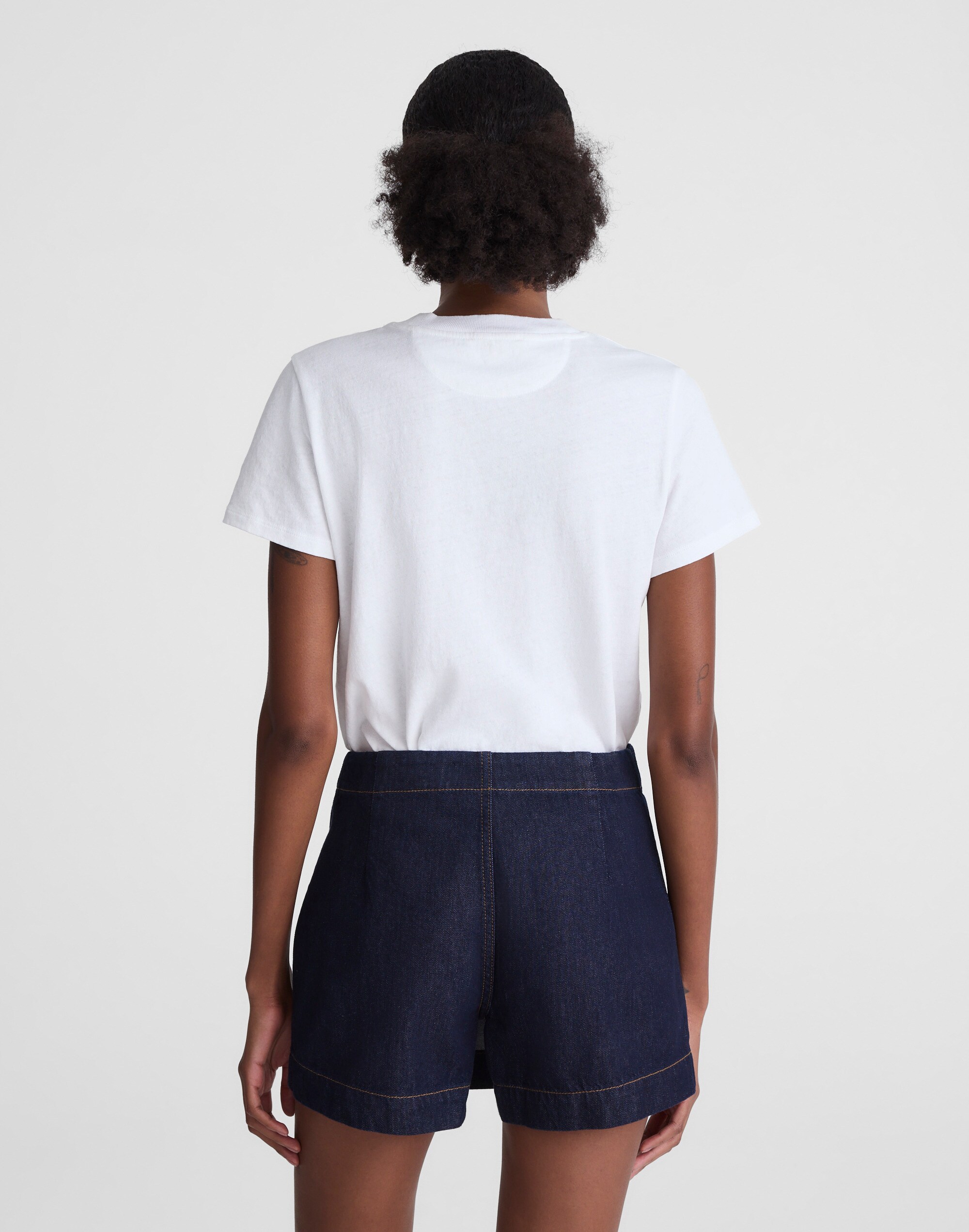 Denim Wrap Mini Skort