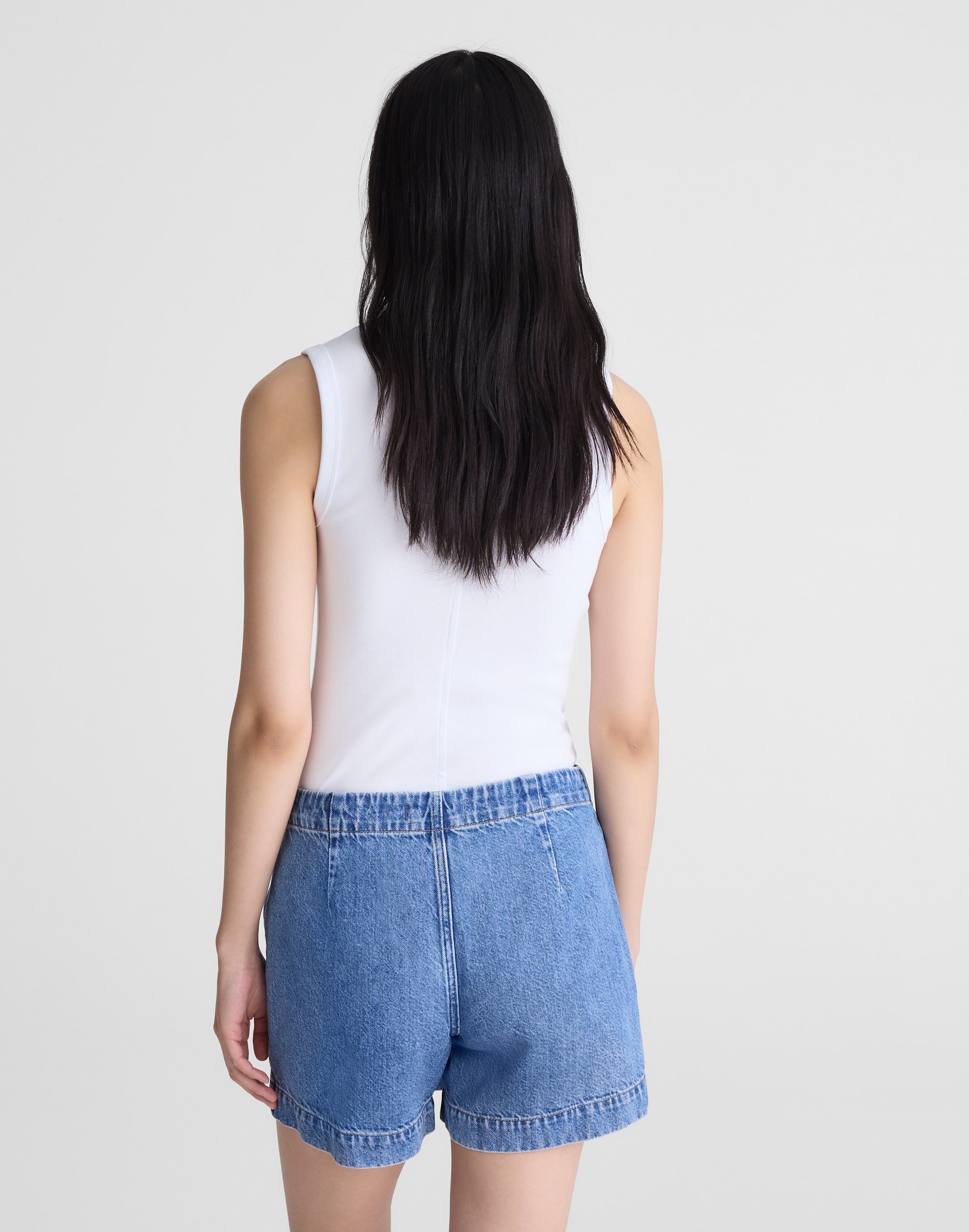 Denim Wrap Mini Skort