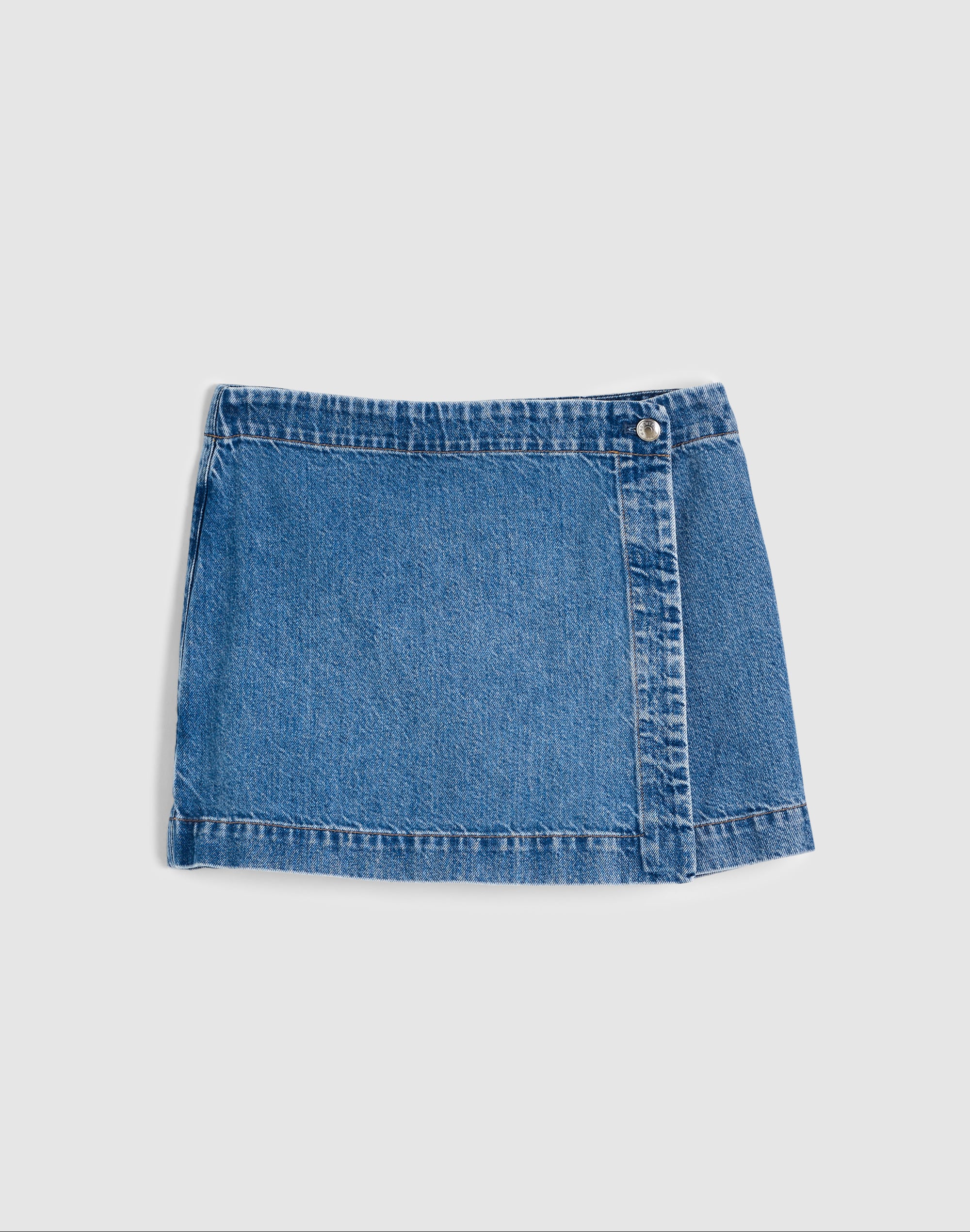Denim Wrap Mini Skort