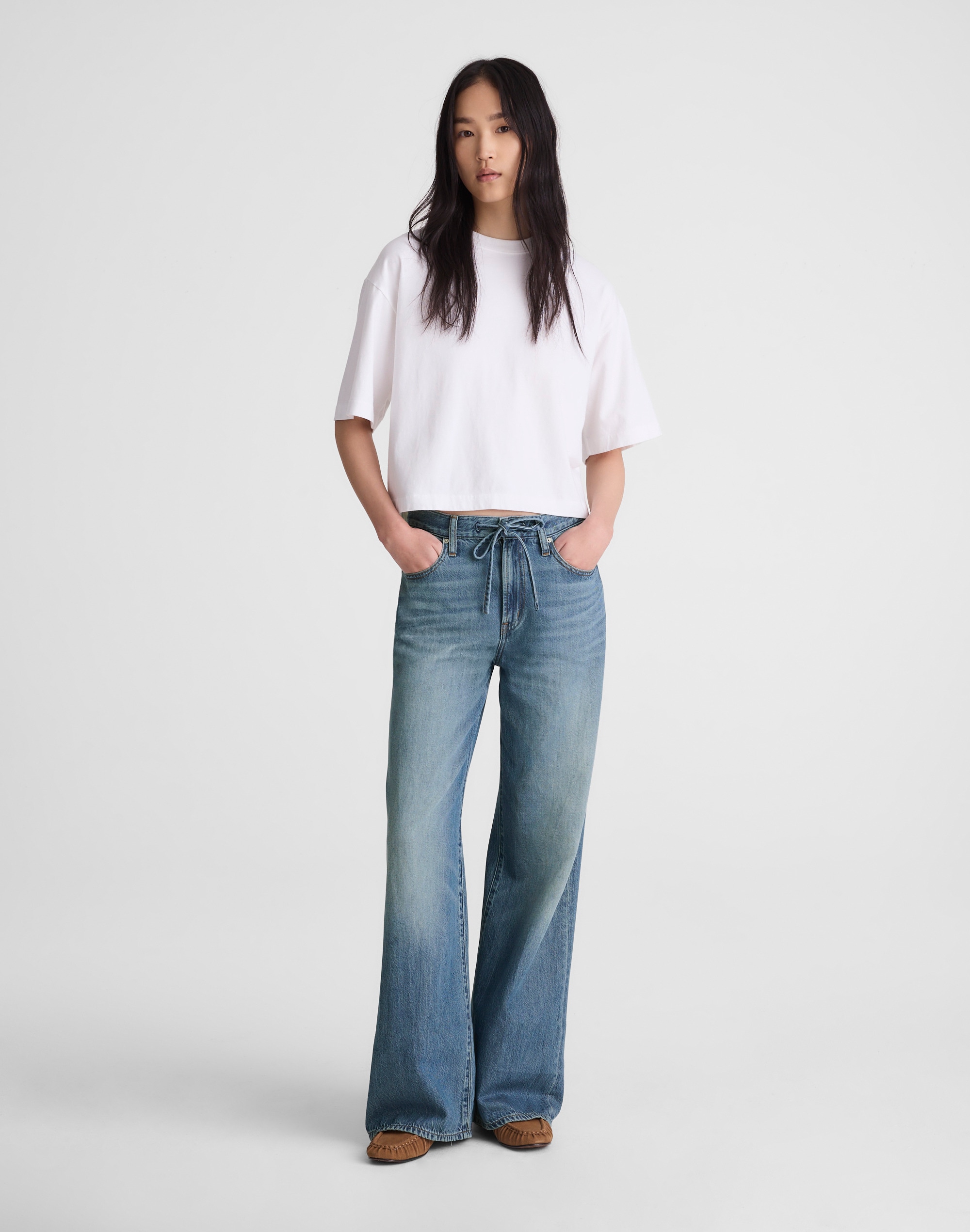 the ultimate wide-leg jean in airy denim