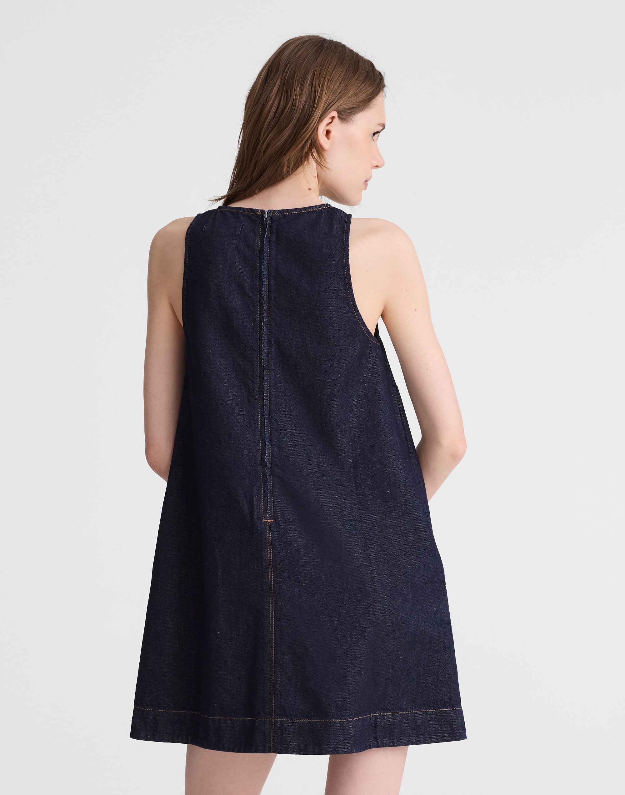 Denim Mini Shift Dress