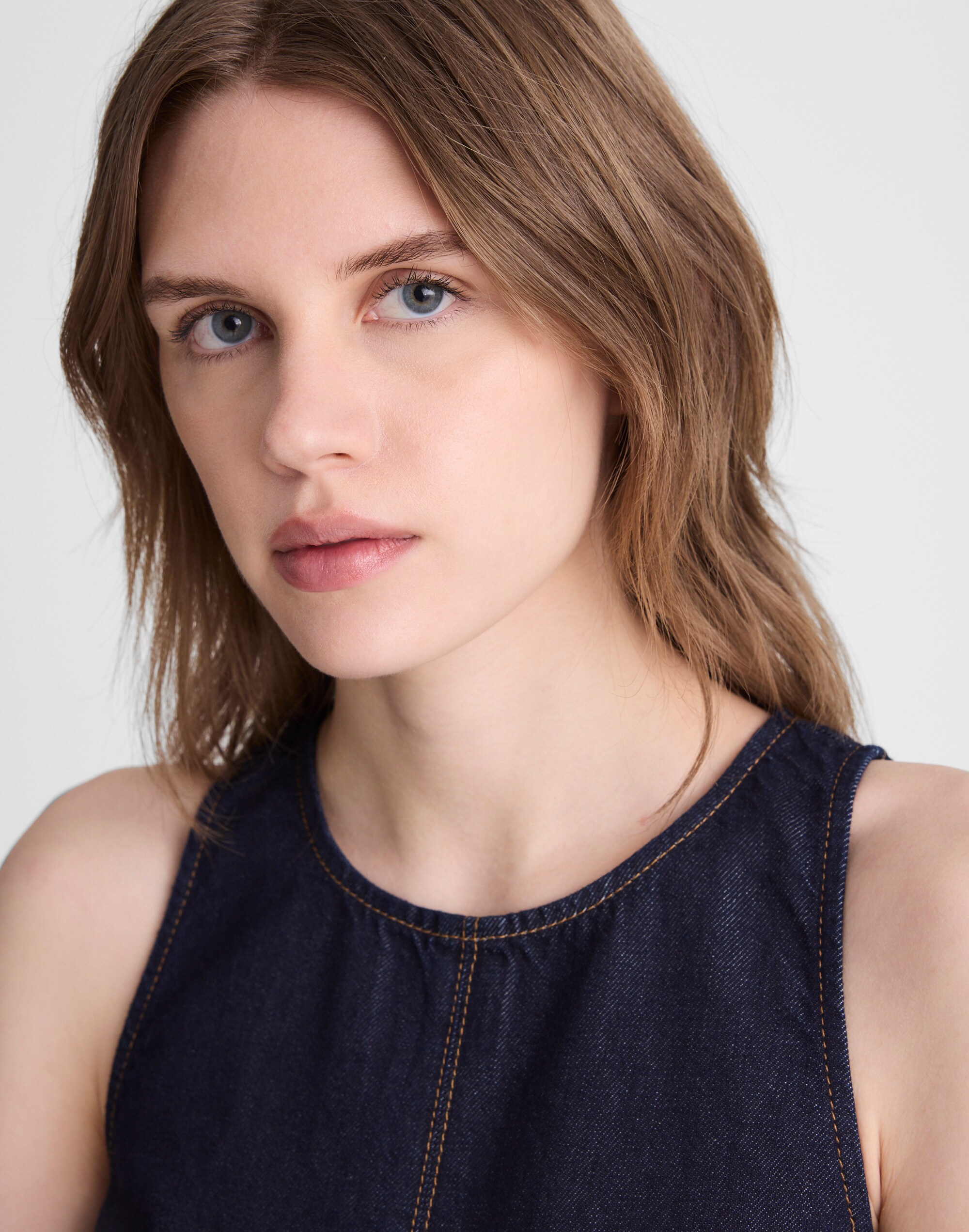 Denim Mini Shift Dress