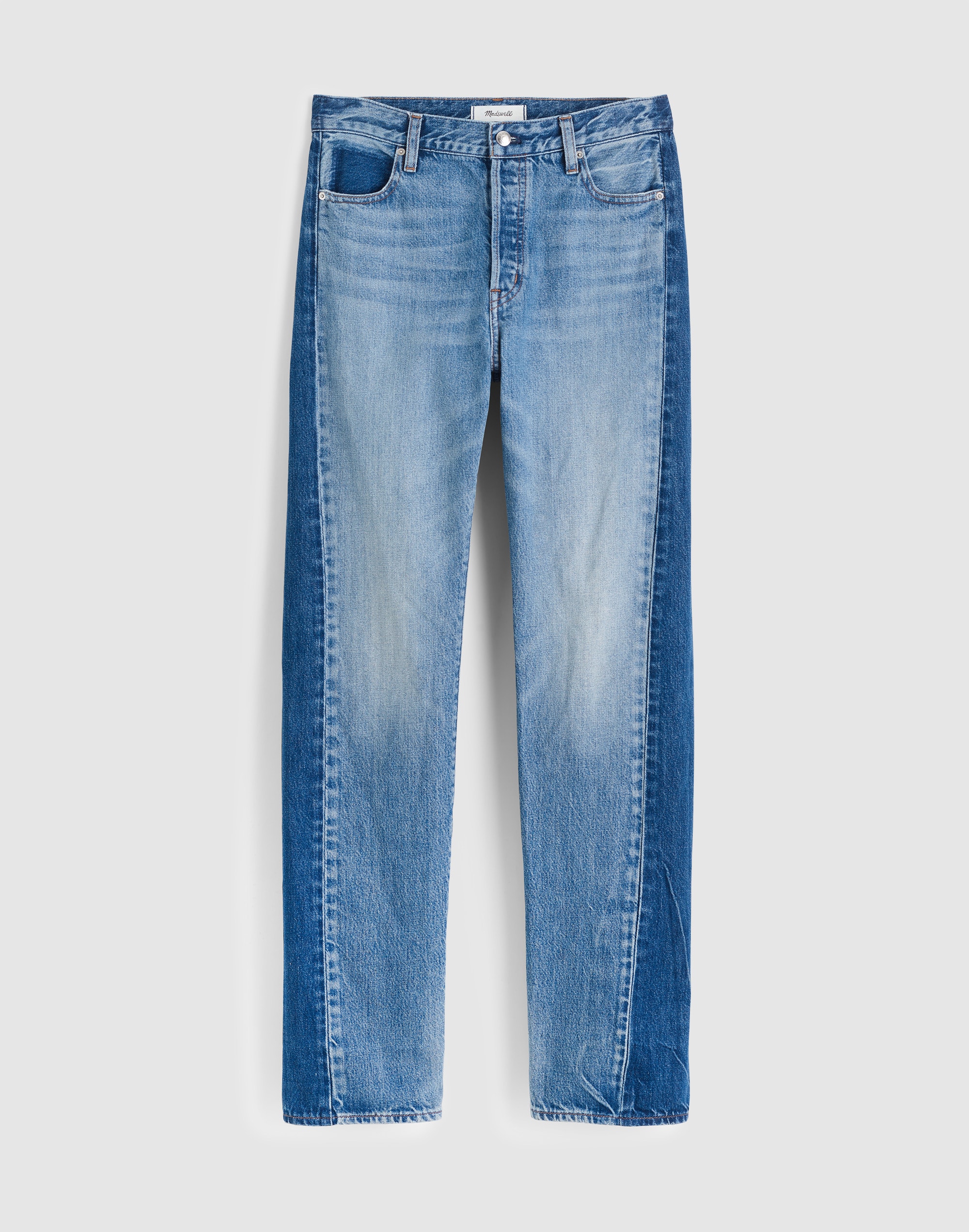 Pieced Barrel-Leg Jeans