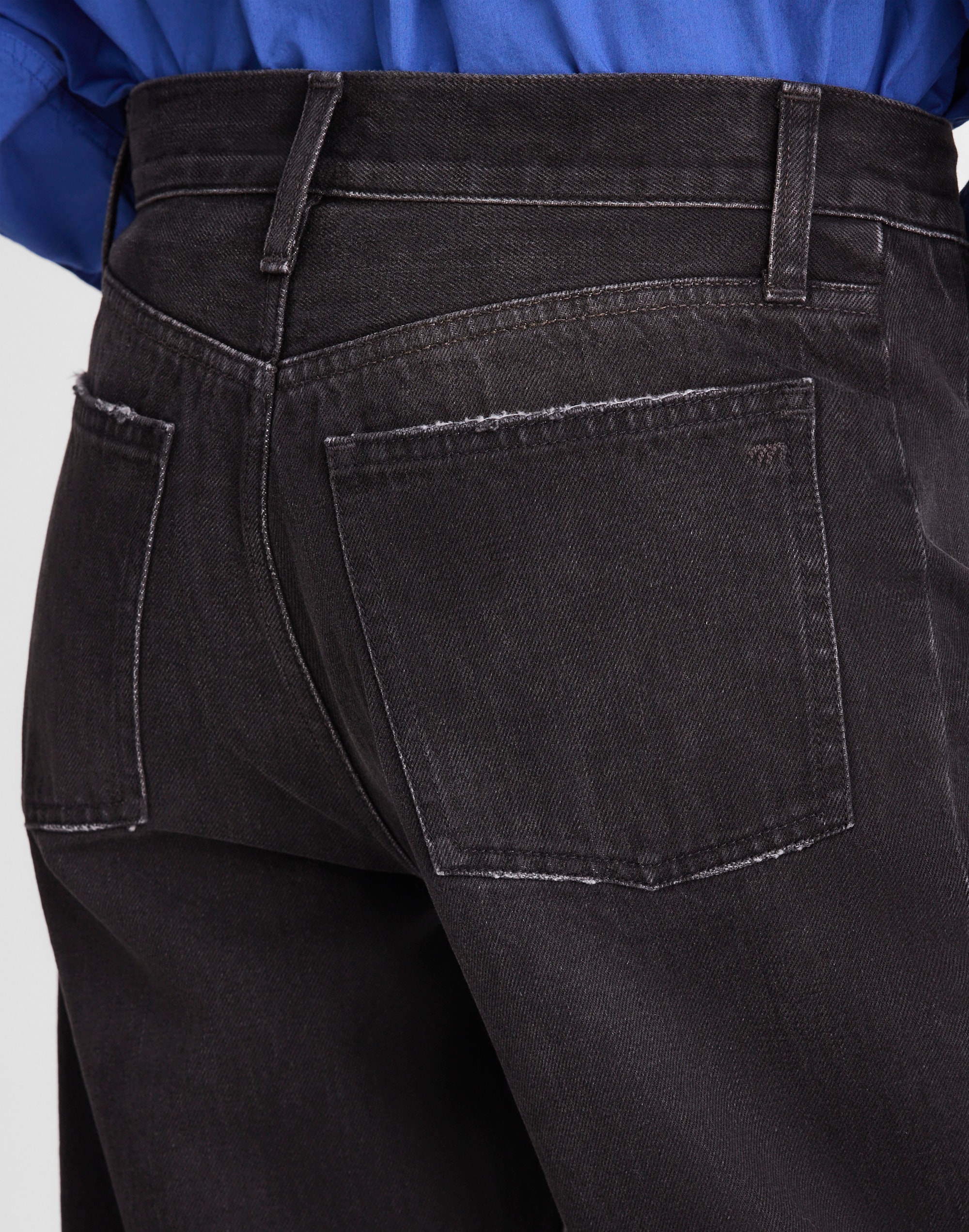 Pieced Barrel-Leg Jeans