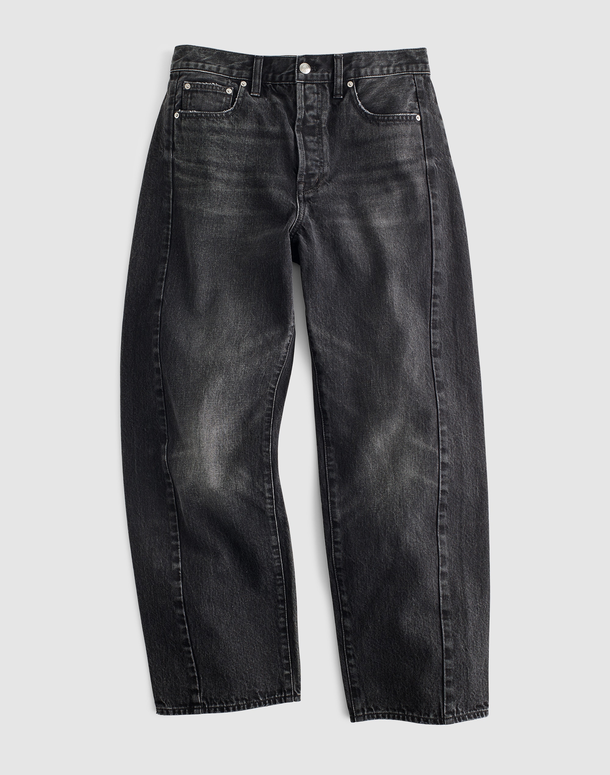 Pieced Barrel-Leg Jeans