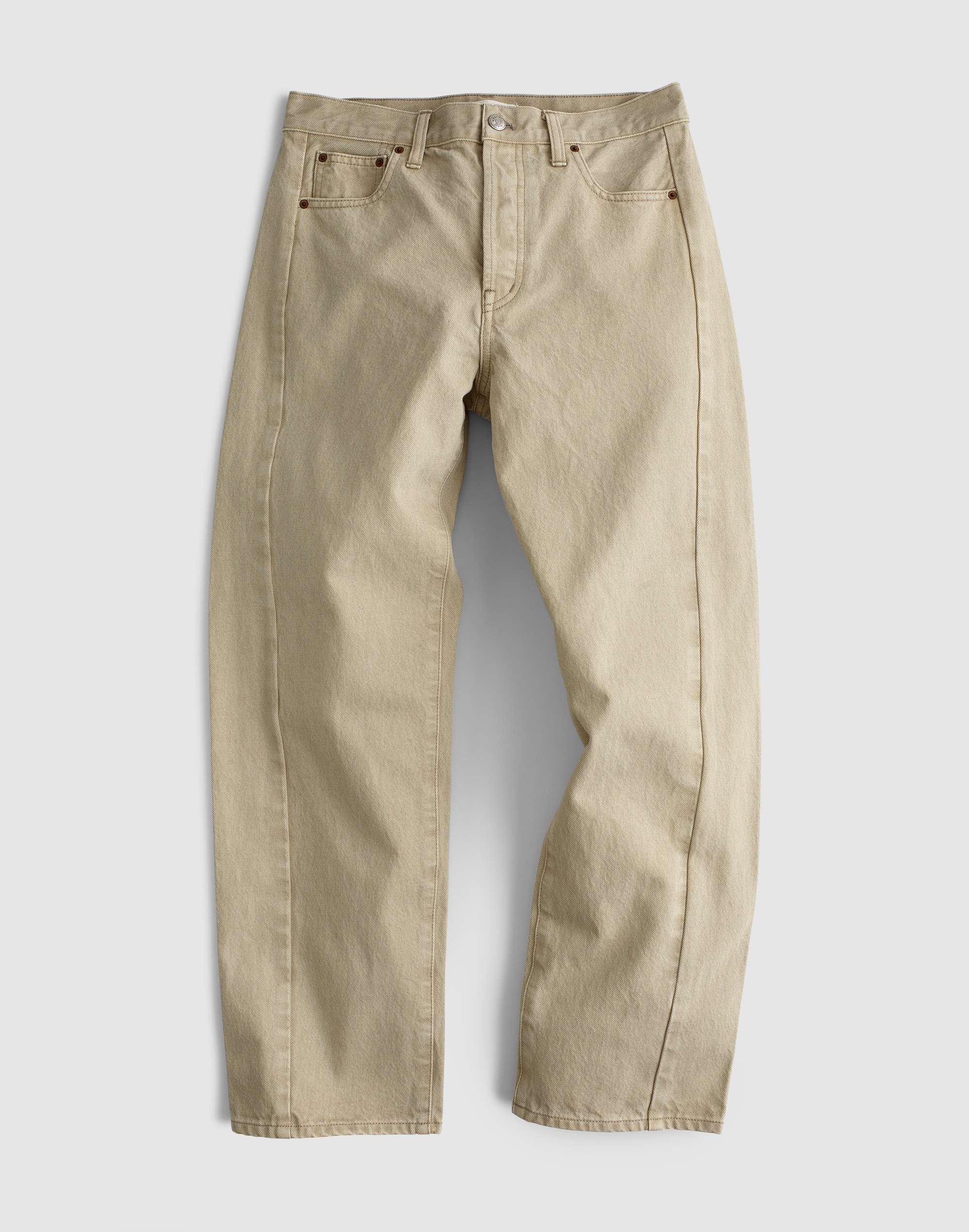 Pieced Barrel-Leg Jeans