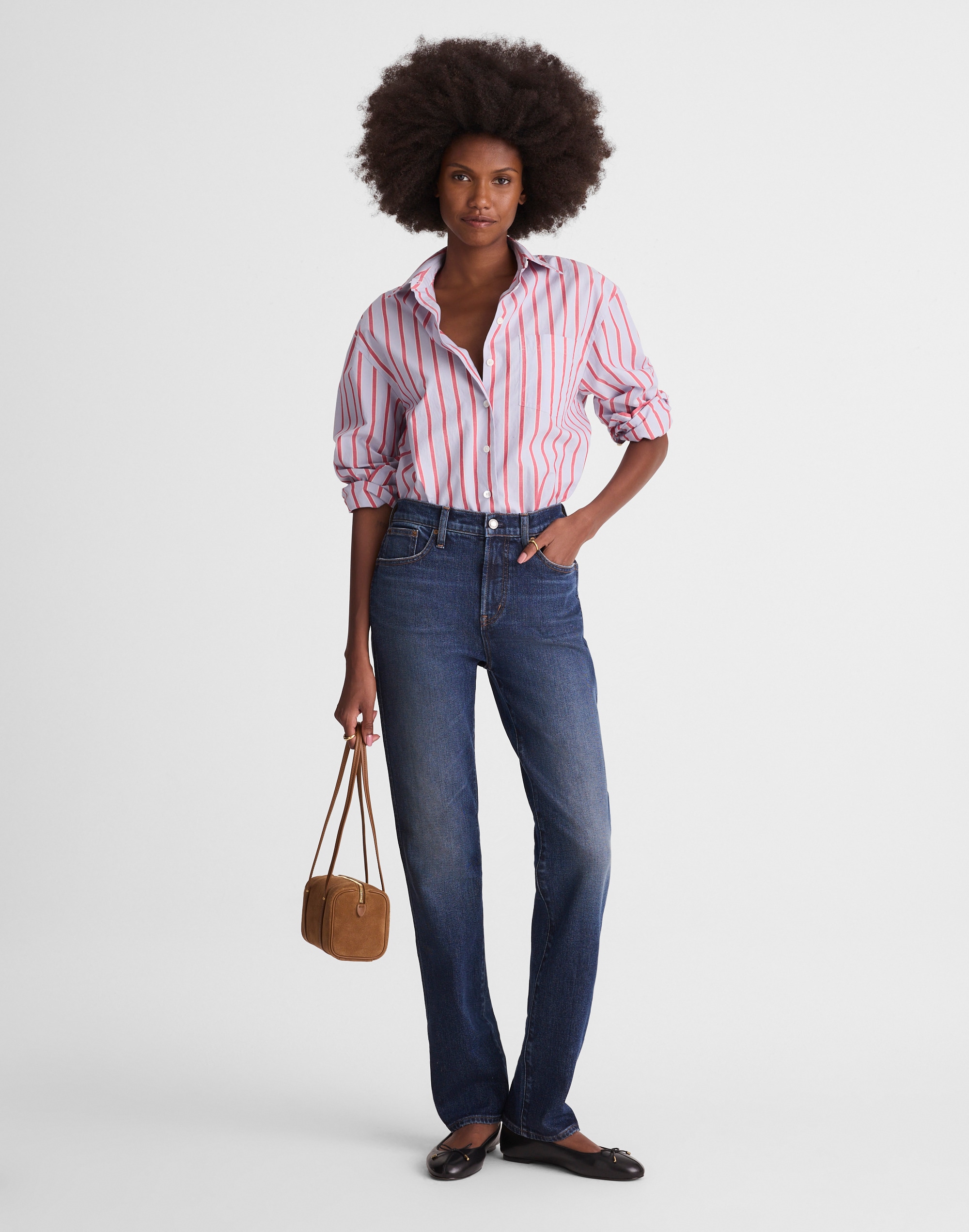 Madewell The Longline Straight Jean In Blue