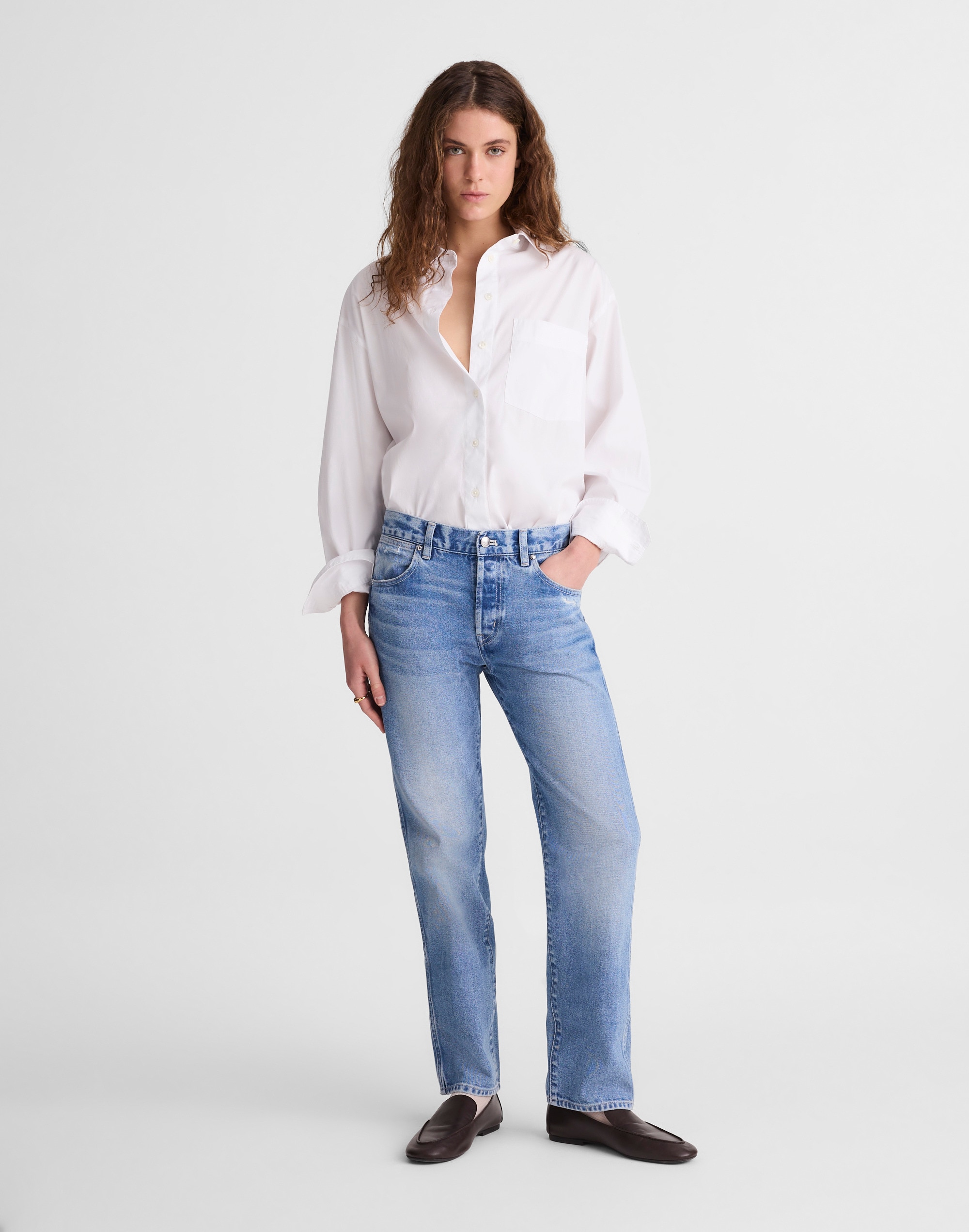 Madewell The Dean Easy Straight Jean In Animal Print
