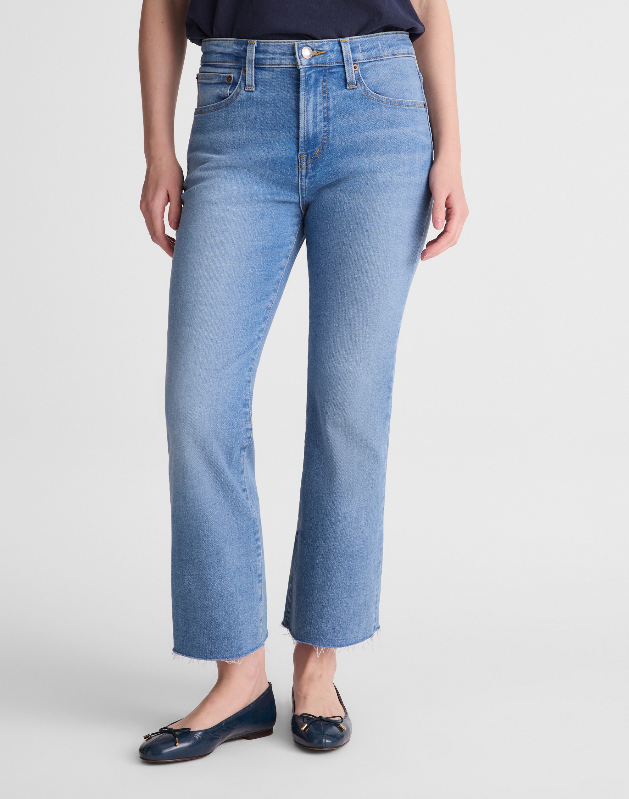 The Tall Stretch Flare Crop Jean
