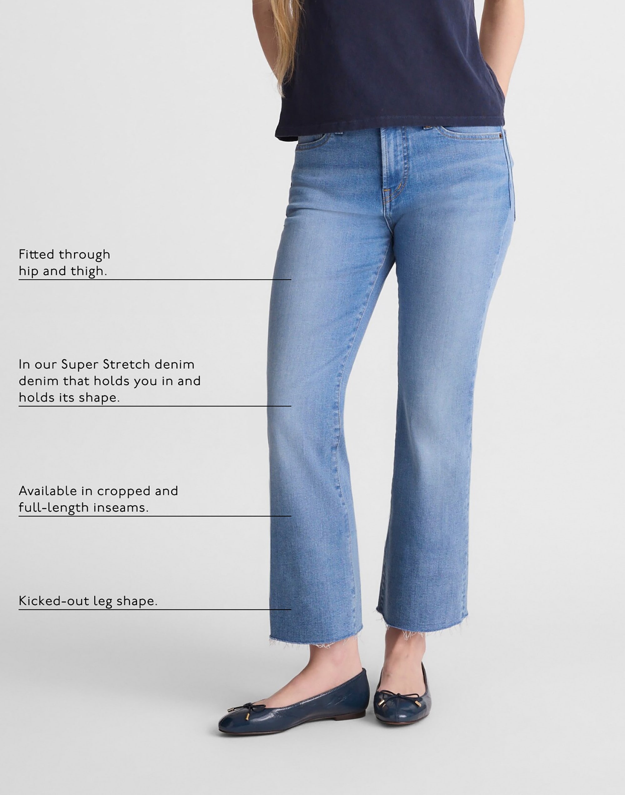 The Stretch Flare Crop Jean