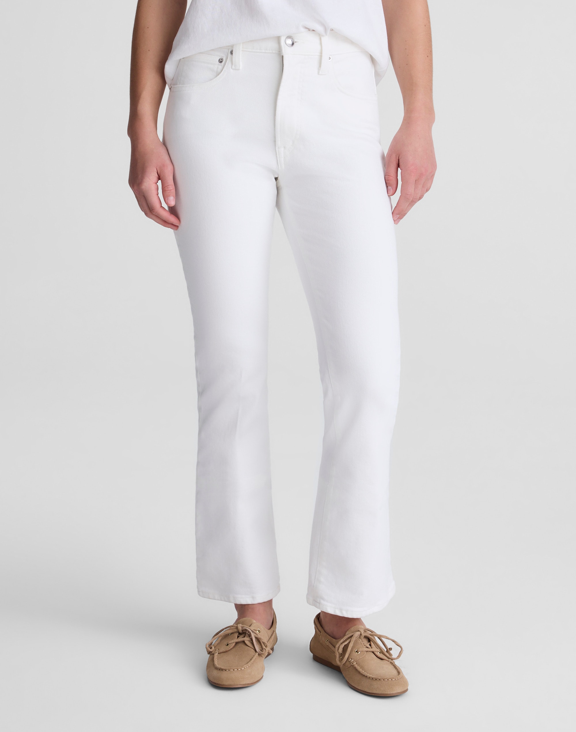 The Short Flare Crop Jean in Super Stretch Denim