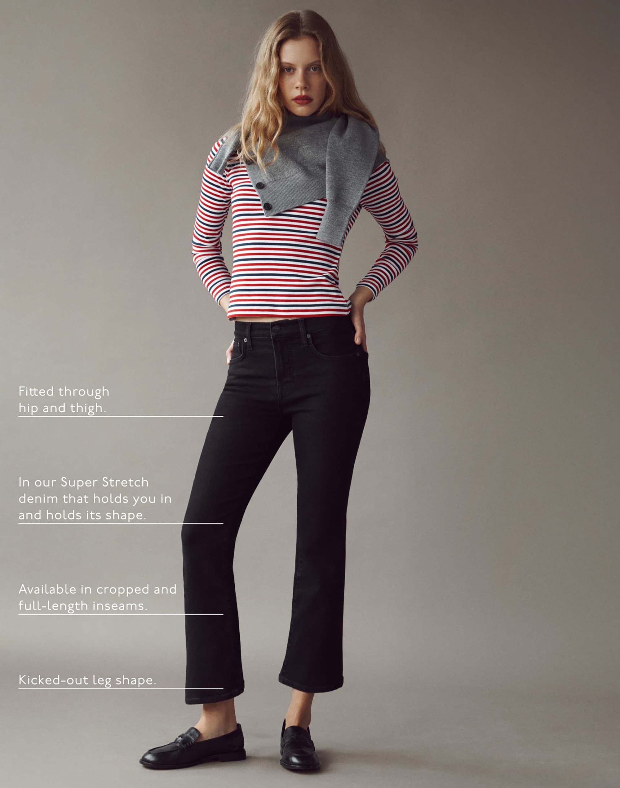 The Stretch Flare Crop Jean